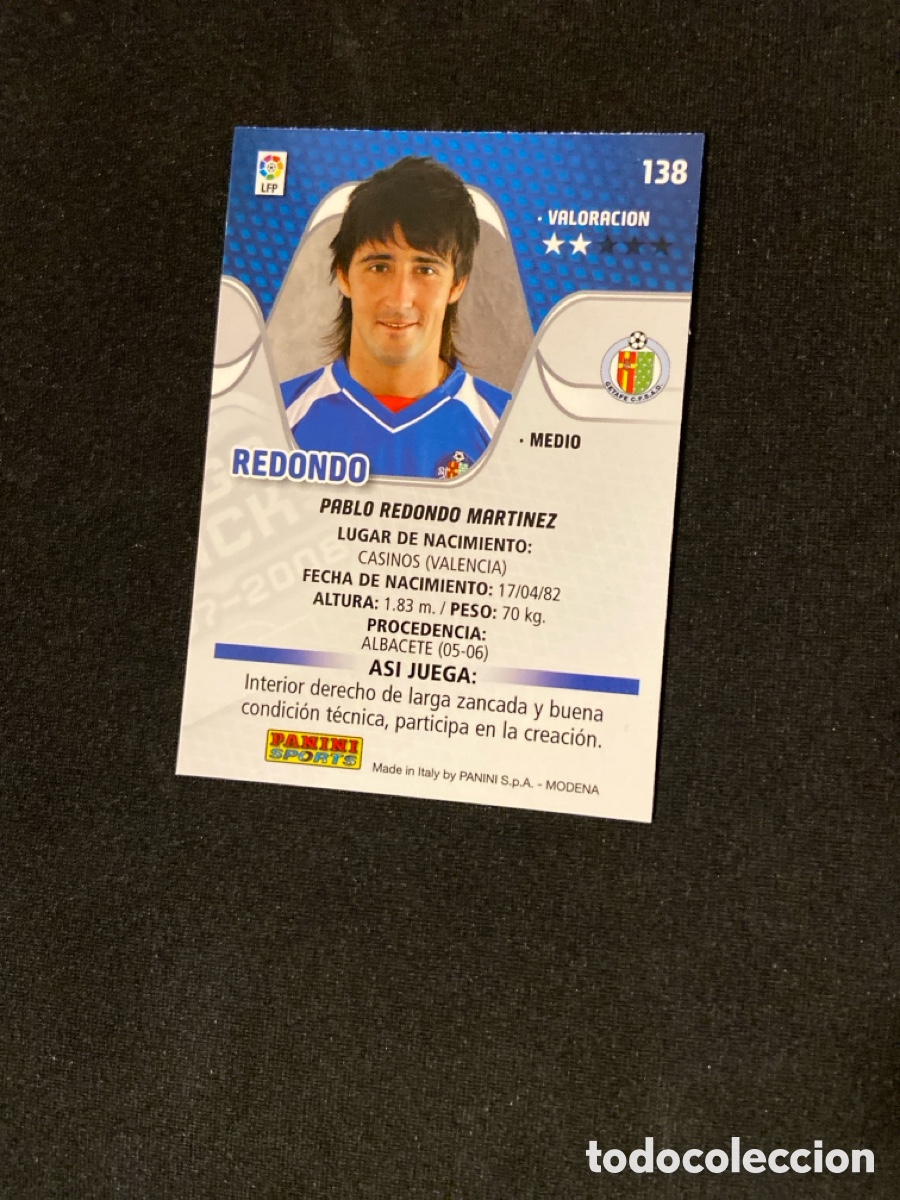Cromos de f&uacute;tbol: REDONDO 138 (GETAFE) MEGA - Foto 2