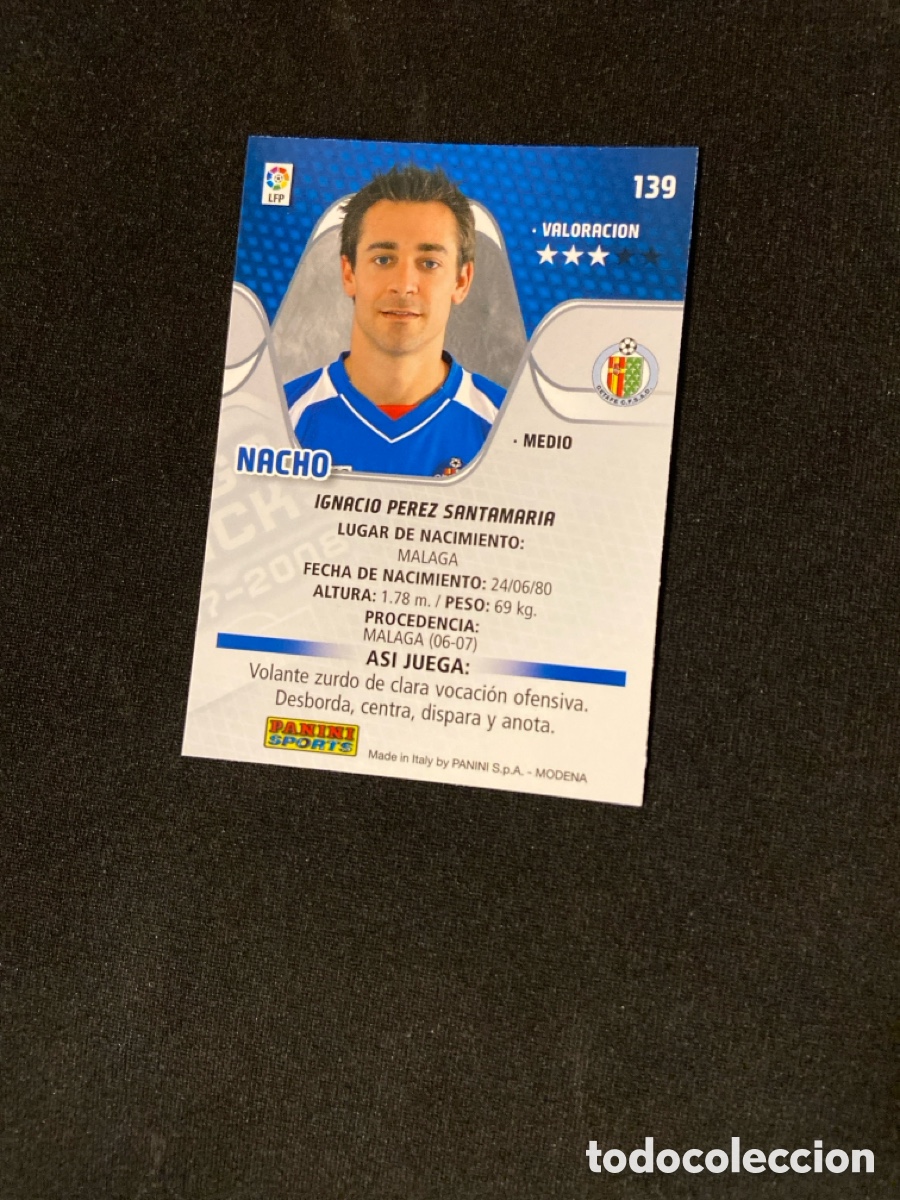 Cromos de f&uacute;tbol: NACHO 139 (GETAFE) MEGA - Foto 2