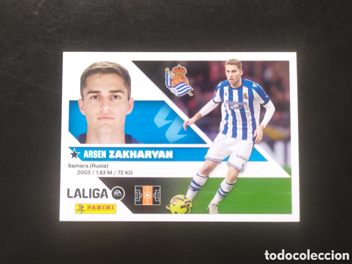 Cromos de f&uacute;tbol: Liga este 2026 2027 26 27 panini Zakharyan n&deg; 13B 13 B Real Sociedad