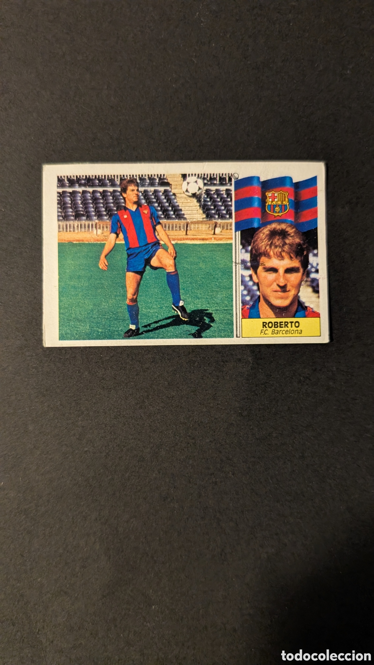 Fu&szlig;ball-Sticker: L1 ROBERTO BARCELONA FICHAJE 4 LIGA ESTE 1986/87 86 87 DESPEGADO