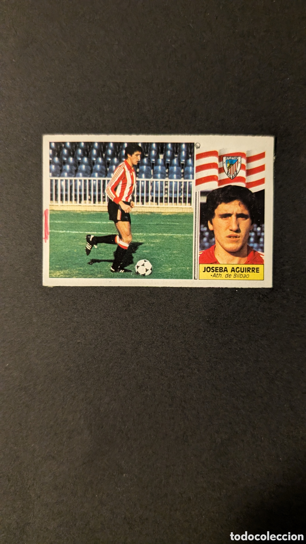 Fu&szlig;ball-Sticker: L1 JOSEBA AGUIRRE BILBAO FICHAJE 5 LIGA ESTE 1986/87 86 87 DESPEGADO
