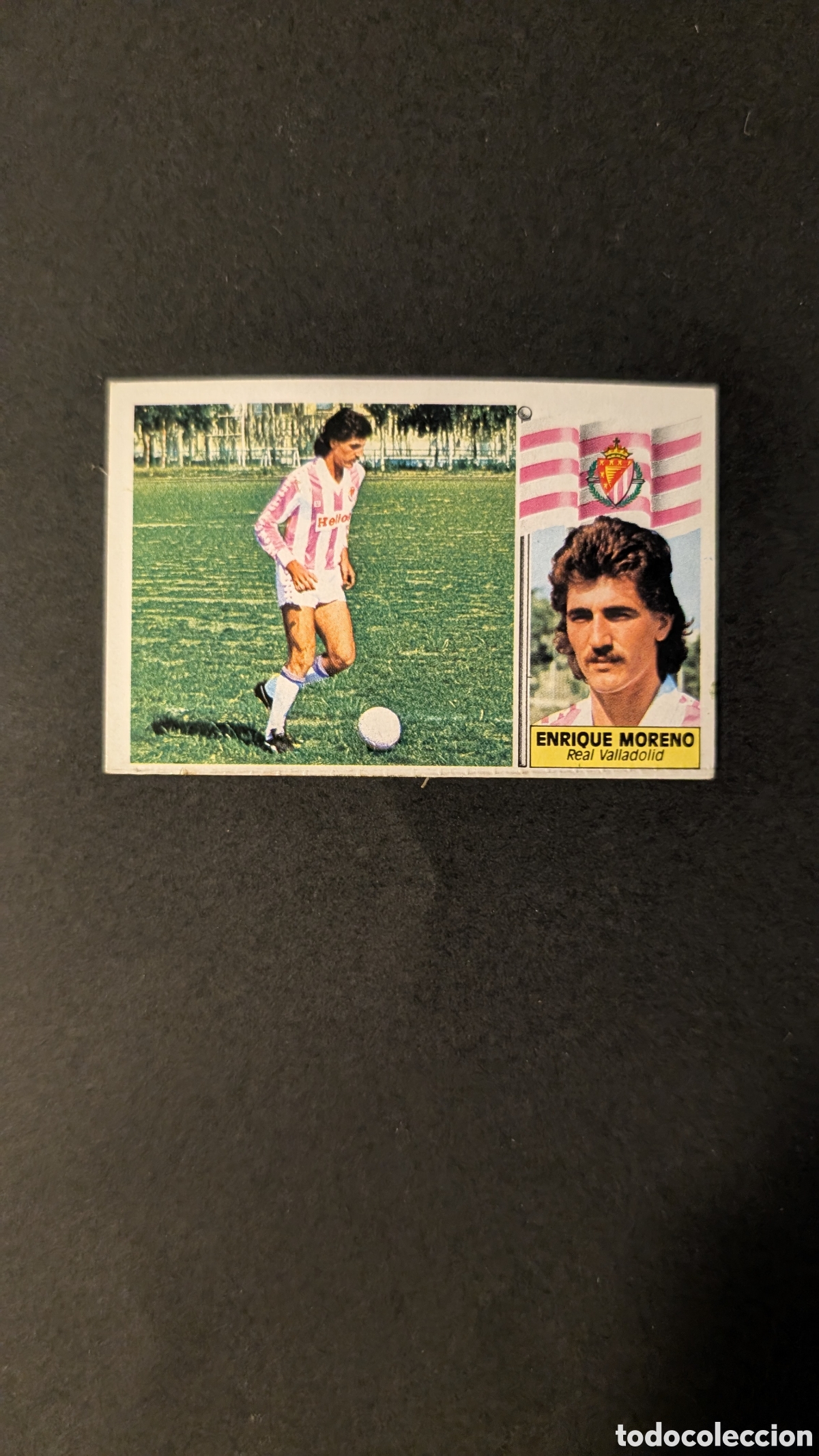 Fu&szlig;ball-Sticker: L1 ENRIQUE MORENO VALLADOLID FICHAJE 8 LIGA ESTE 1986/87 86 87 DESPEGADO
