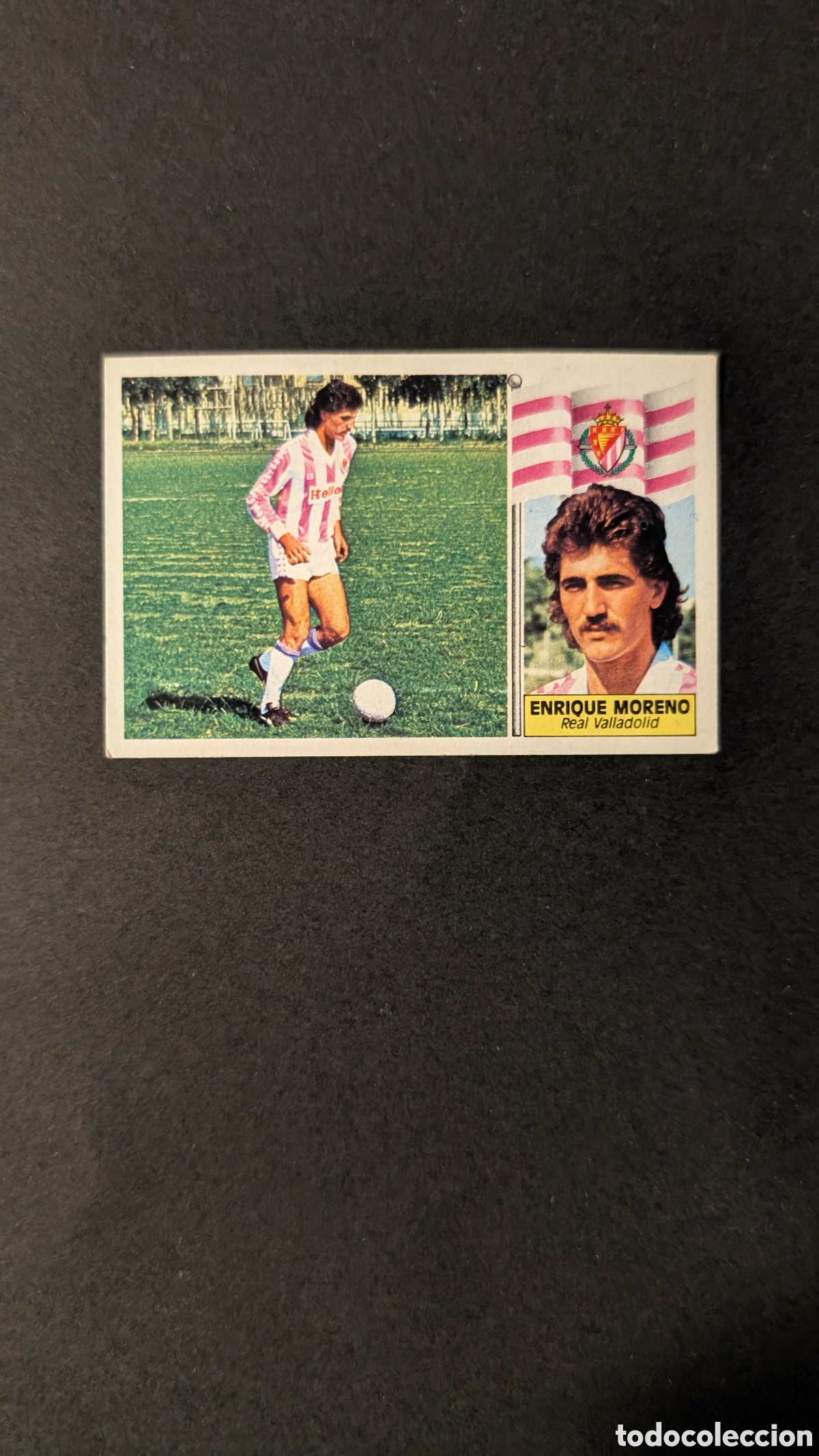 Fu&szlig;ball-Sticker: L1 ENRIQUE MORENO VALLADOLID FICHAJE 8 LIGA ESTE 1986/87 86 87 DESPEGADO