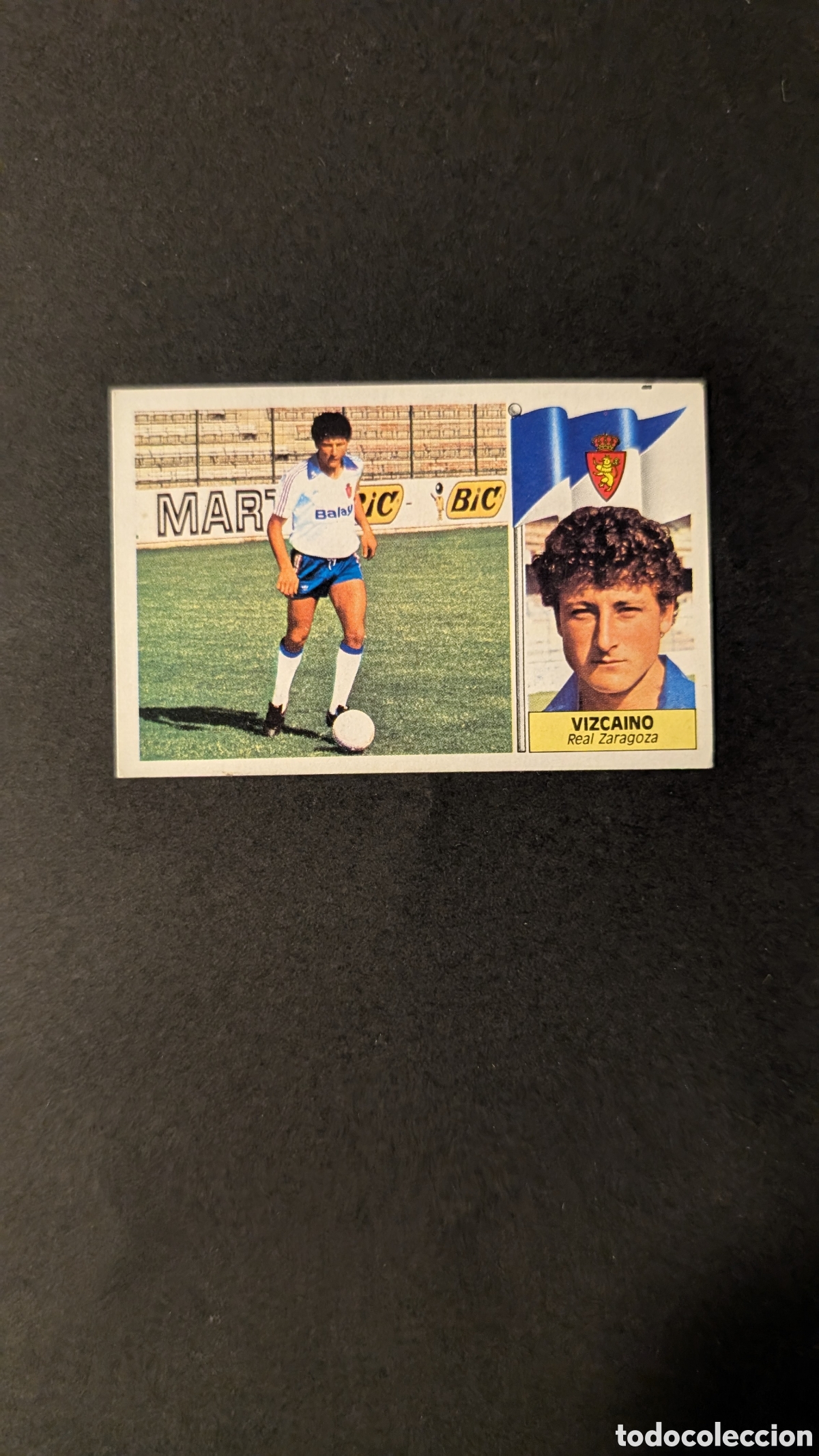 Fu&szlig;ball-Sticker: L1 VIZCAINO ZARAGOZA FICHAJE 9 LIGA ESTE 1986/87 86 87 DESPEGADO