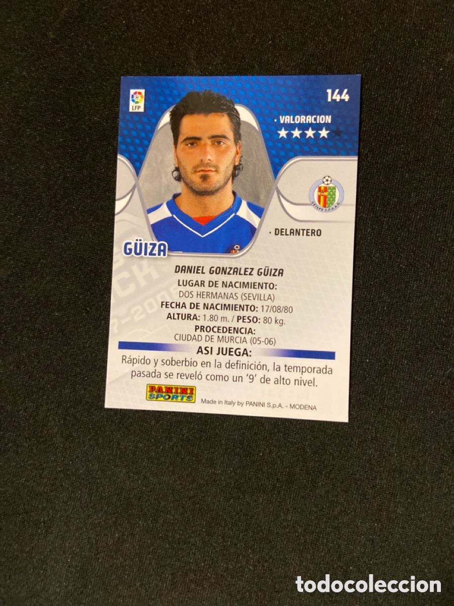 Cromos de f&uacute;tbol: GUIZA 144 (GETAFE) PANINI MEGACRACKS 2007-2008 07 08 CROMO CARTA M-3 - Foto 2
