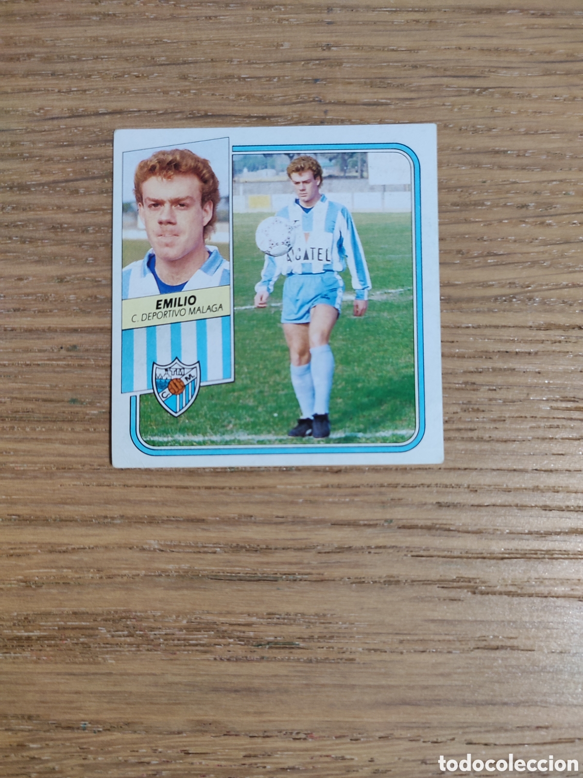 Cromos de f&uacute;tbol: Emilio Baja Liga este 89 90 M&aacute;laga Leve despegado