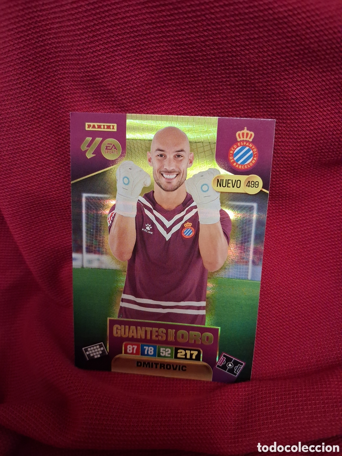 Cromos de f&uacute;tbol: Guantes de Oro 499 Dimitrovic Espa&ntilde;ol Adrenalyn XL Liga 25 26