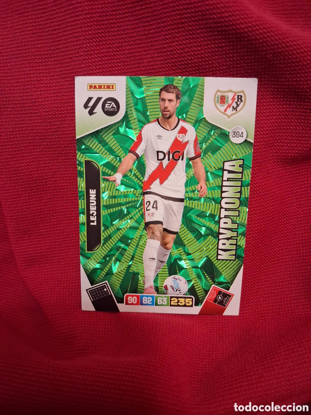Cromos de f&uacute;tbol: 394 LEJEUNE KRYPTONITA RAYO VALLECANO ADRENALYN LIGA 25 26 2025 2026 PANINI album