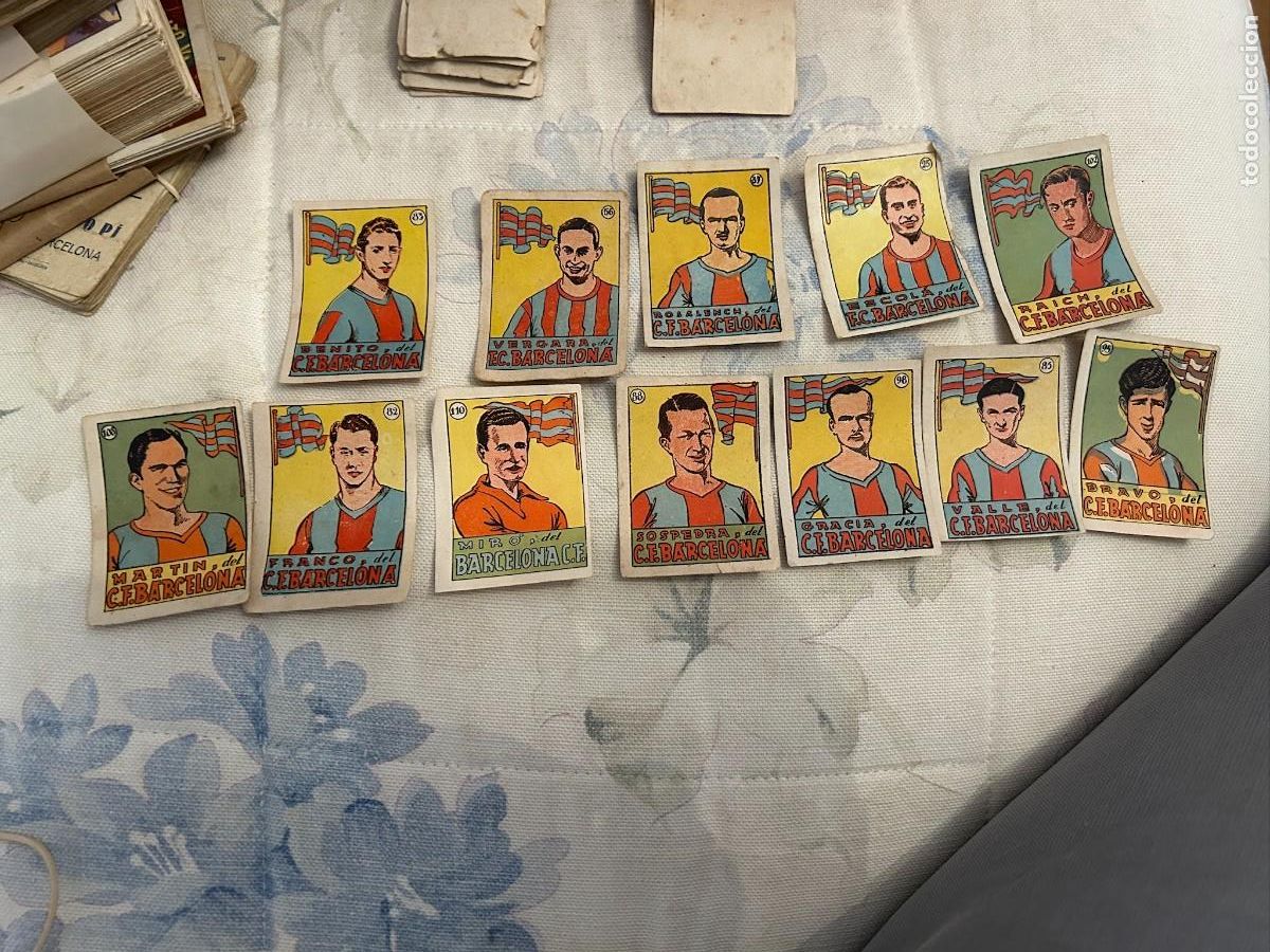 Cromos de f&uacute;tbol: barcelona bravo-valle-gracia-sospedra-raich-escola-martin-franco-miro-benito-vergara y rosalench