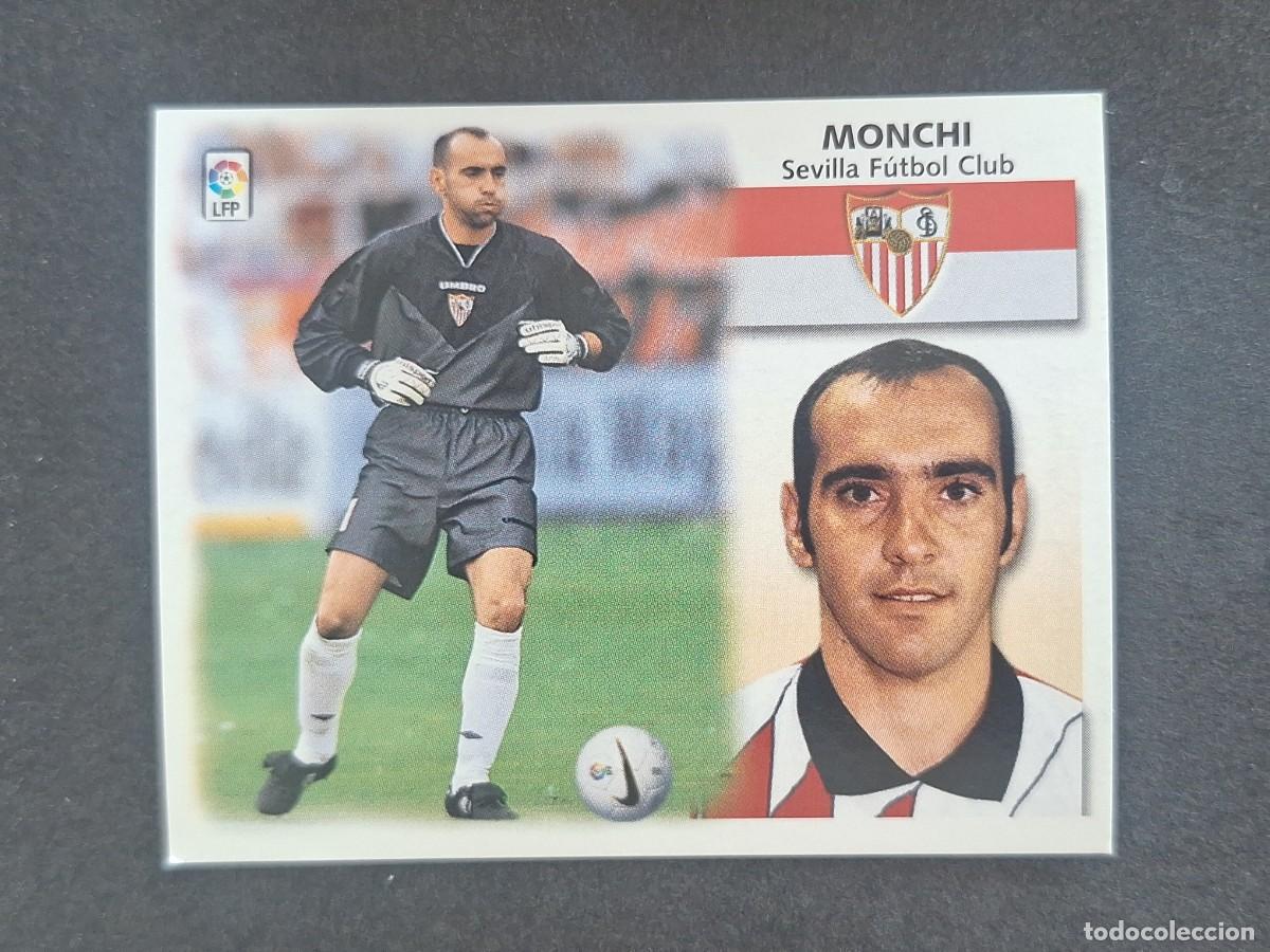 Cromos de f&uacute;tbol: L5 MONCHI SEVILLA F. C. LIGA ESTE 1999 2000 99 00 NUNCA PEGADO SIN PEGAR