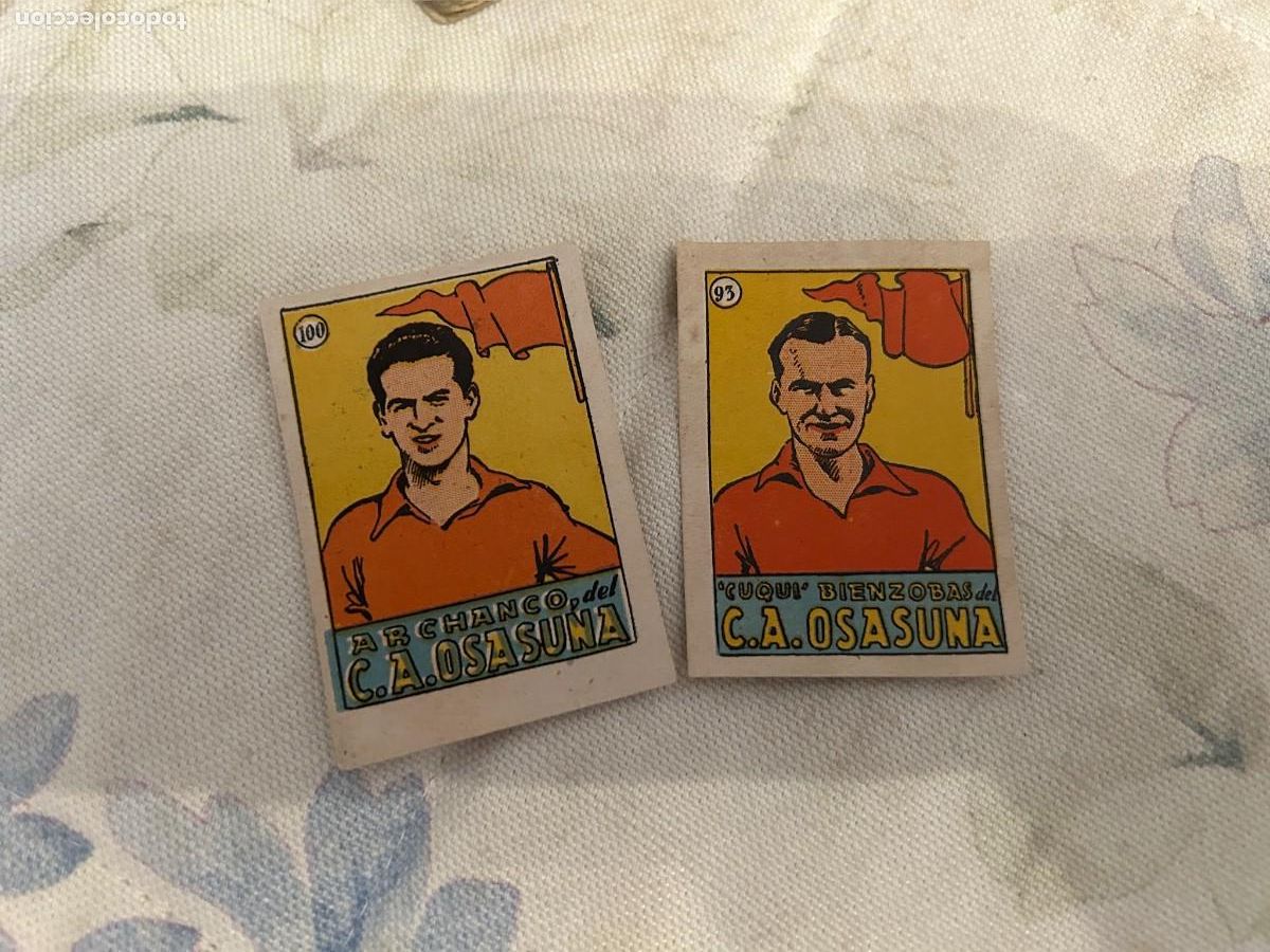 Cromos de f&uacute;tbol: osasuna chanco y cuqui bienzobas se venden sueltos a&ntilde;os 40