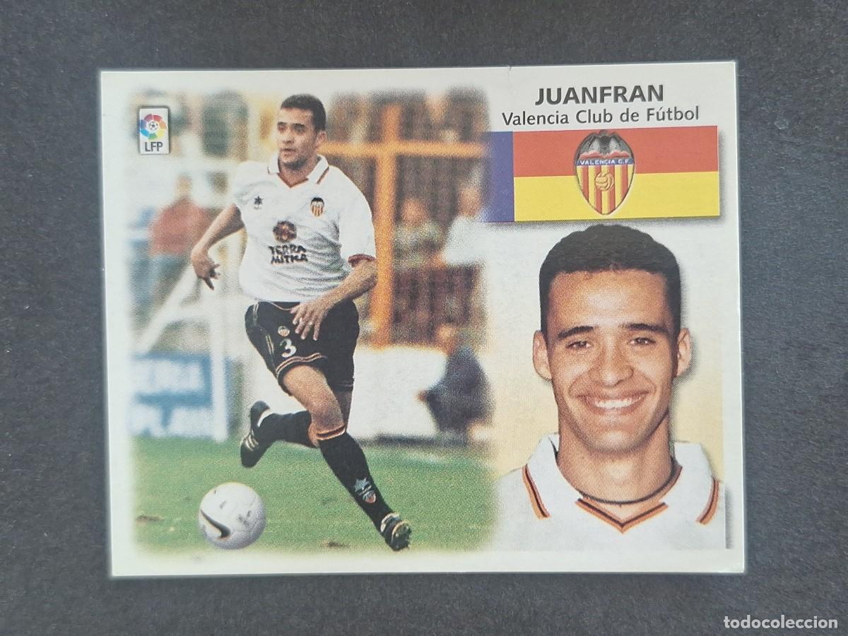 Cromos de f&uacute;tbol: L5 JUANFRAN VALENCIA C. F. LIGA ESTE 1999 2000 99 00 NUNCA PEGADO SIN PEGAR