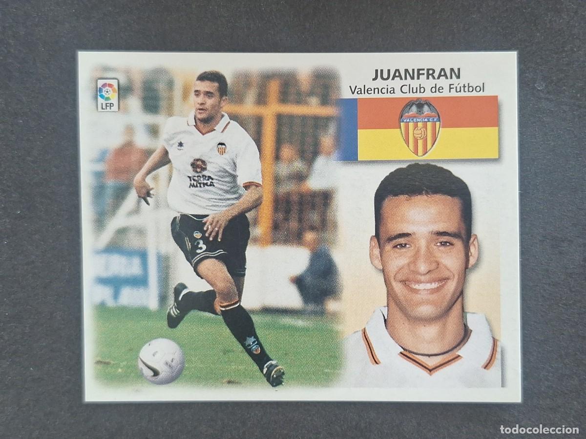 Cromos de f&uacute;tbol: L5 JUANFRAN VALENCIA C. F. LIGA ESTE 1999 2000 99 00 NUNCA PEGADO SIN PEGAR