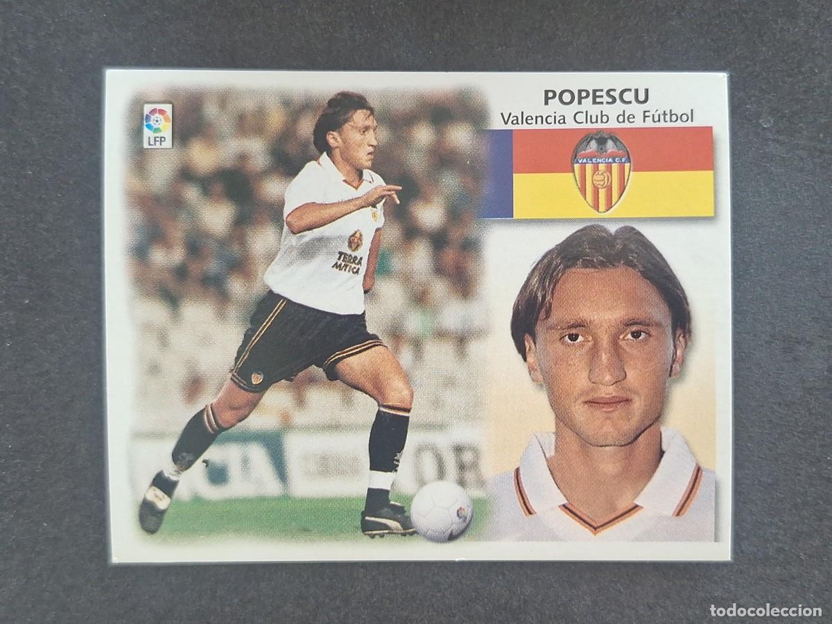 Cromos de f&uacute;tbol: L5 POPESCU VALENCIA C. F. LIGA ESTE 1999 2000 99 00 NUNCA PEGADO SIN PEGAR