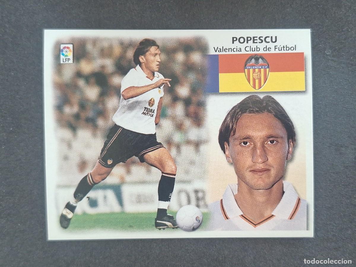 Cromos de f&uacute;tbol: L5 POPESCU VALENCIA C. F. LIGA ESTE 1999 2000 99 00 NUNCA PEGADO SIN PEGAR