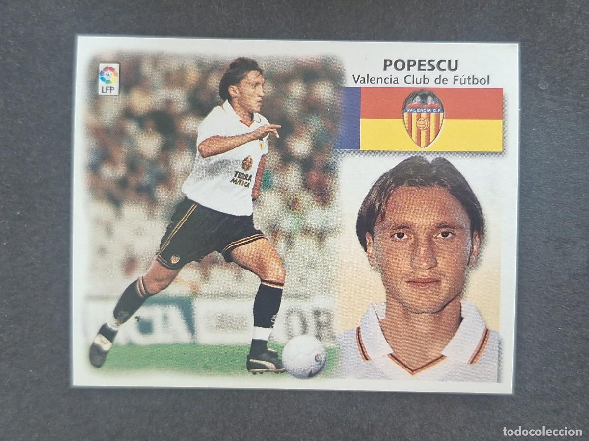 Cromos de f&uacute;tbol: L5 POPESCU VALENCIA C. F. LIGA ESTE 1999 2000 99 00 NUNCA PEGADO SIN PEGAR