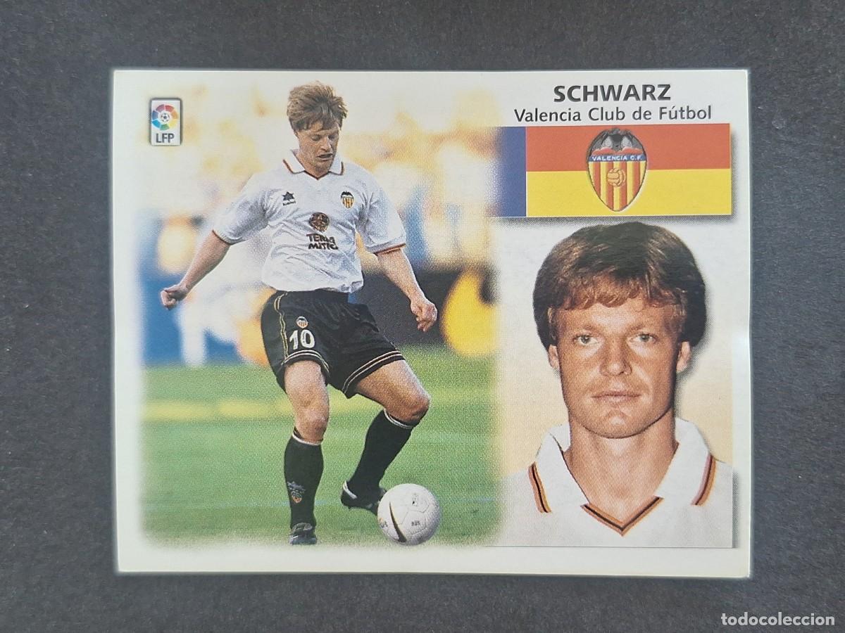 Cromos de f&uacute;tbol: L5 SCHWARZ VALENCIA C. F. LIGA ESTE 1999 2000 99 00 NUNCA PEGADO SIN PEGAR