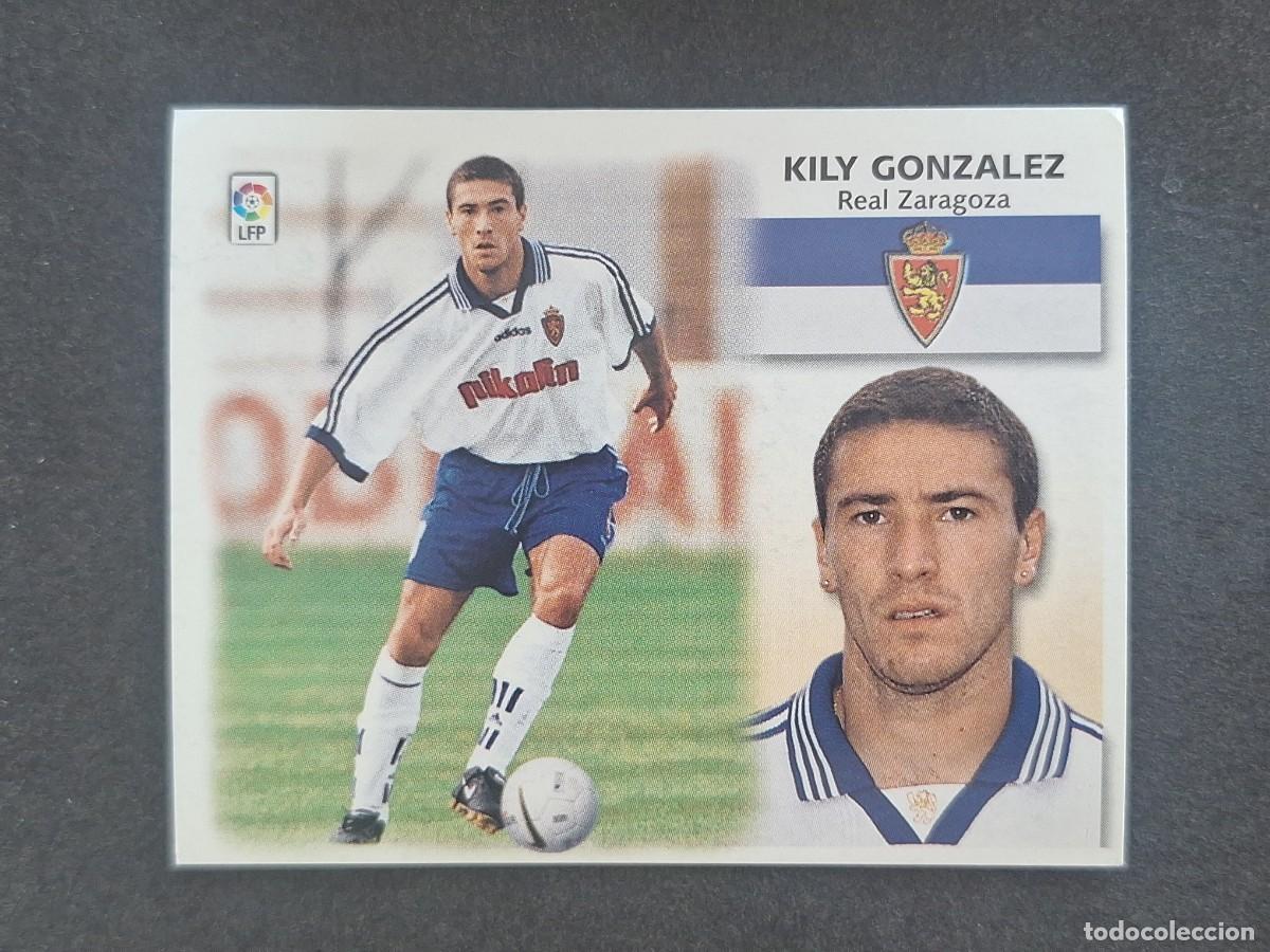 Cromos de f&uacute;tbol: L5 KILY GONZALEZ REAL ZARAGOZA LIGA ESTE 1999 2000 99 00 NUNCA PEGADO SIN PEGAR