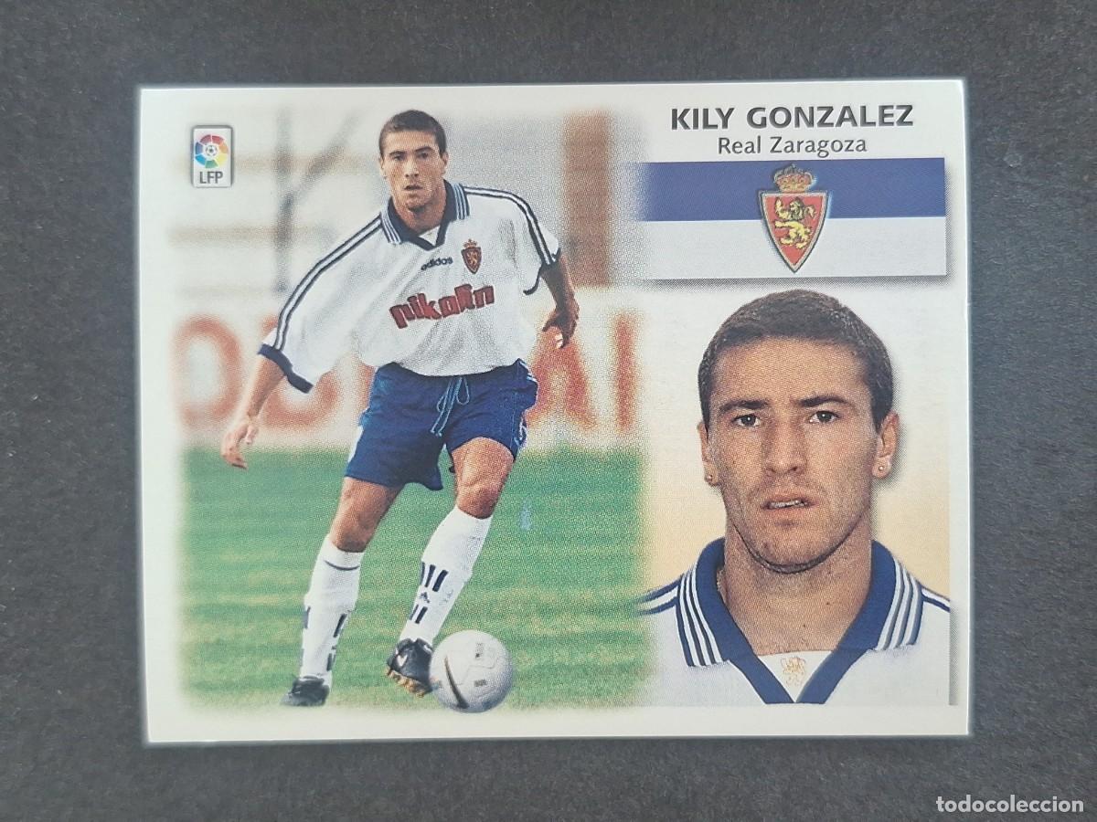 Cromos de f&uacute;tbol: L5 KILY GONZALEZ REAL ZARAGOZA LIGA ESTE 1999 2000 99 00 NUNCA PEGADO SIN PEGAR