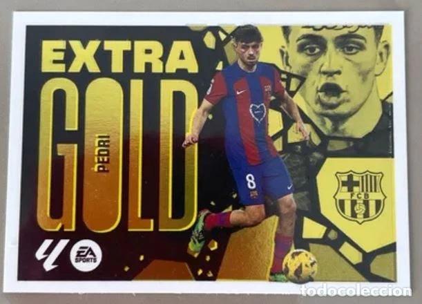 Cromos de f&uacute;tbol: Pedri Extra Gold FC Barcelona Panini Liga Este 2024 2025