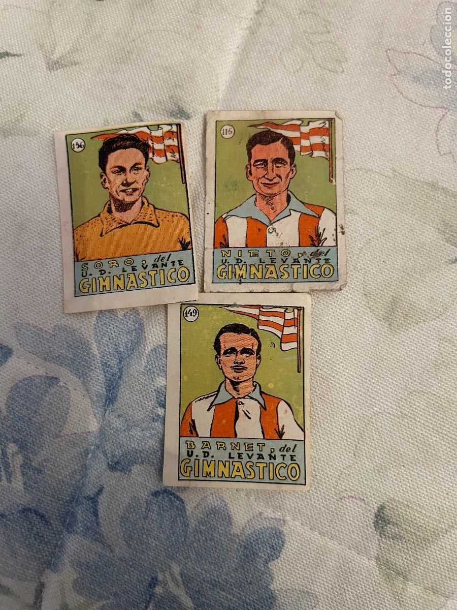 Cartes &agrave; collectionner de Football: gimnastico levante soro-barnet-y nieto se venden sueltos a&ntilde;os 40