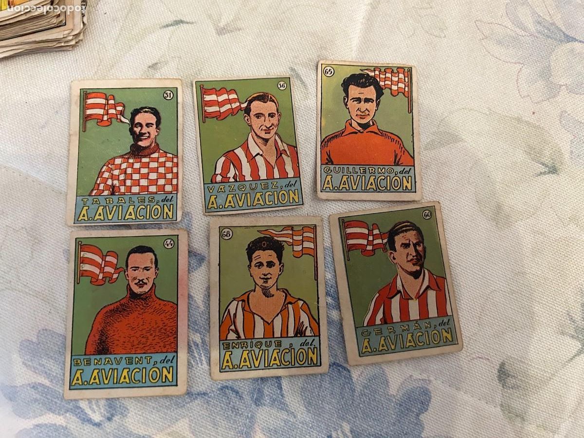 Cromos de f&uacute;tbol: atletico aviacion german-benavent-enrique-tabales-vazqeuz y guillermo a&ntilde;os 40 se venden sueltos
