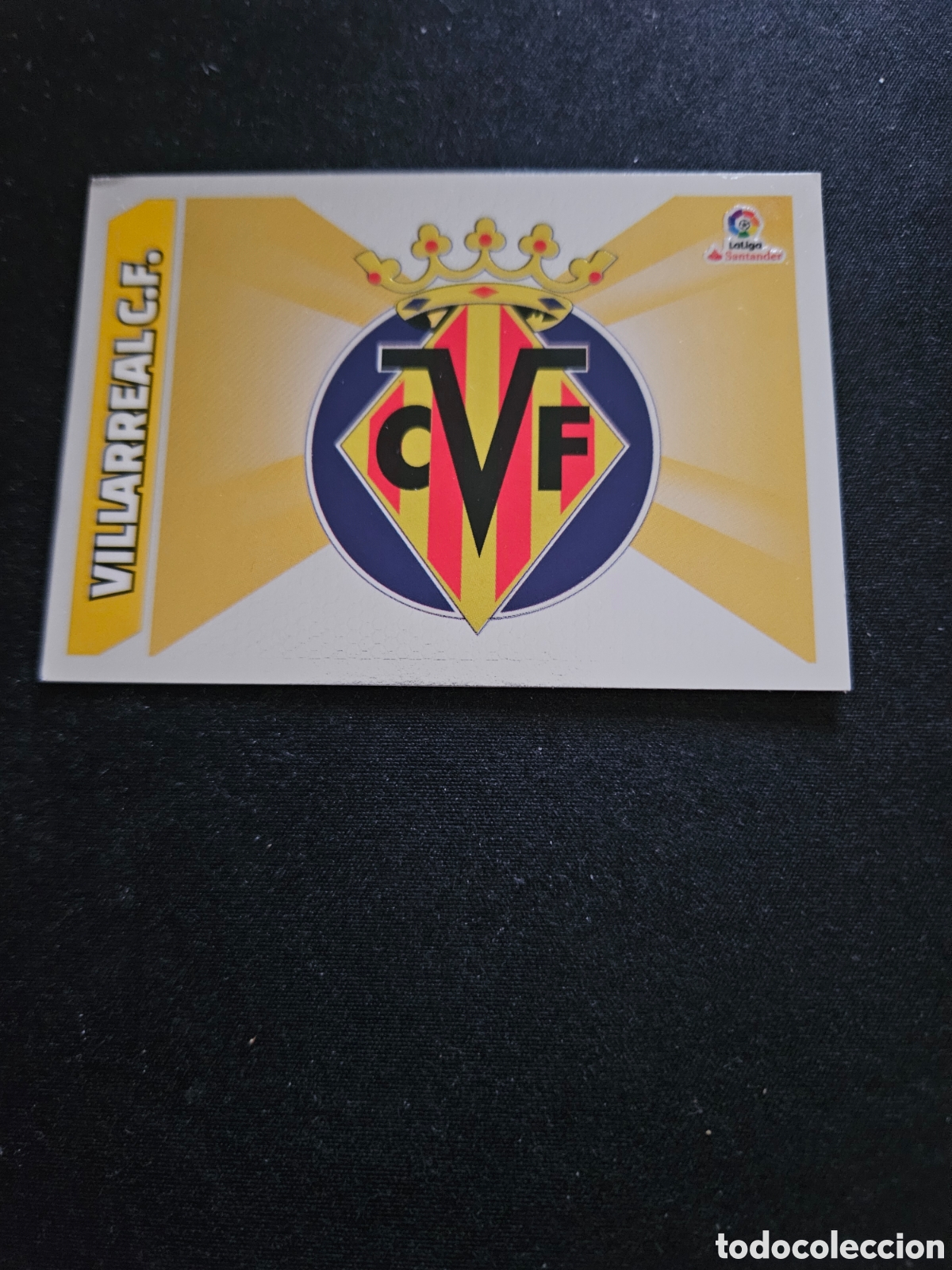 Cromos de f&uacute;tbol: ESCUDO VILLARREAL C.F. N&ordm; 39 &ndash; LIGA ESTE 2017-18 PANINI