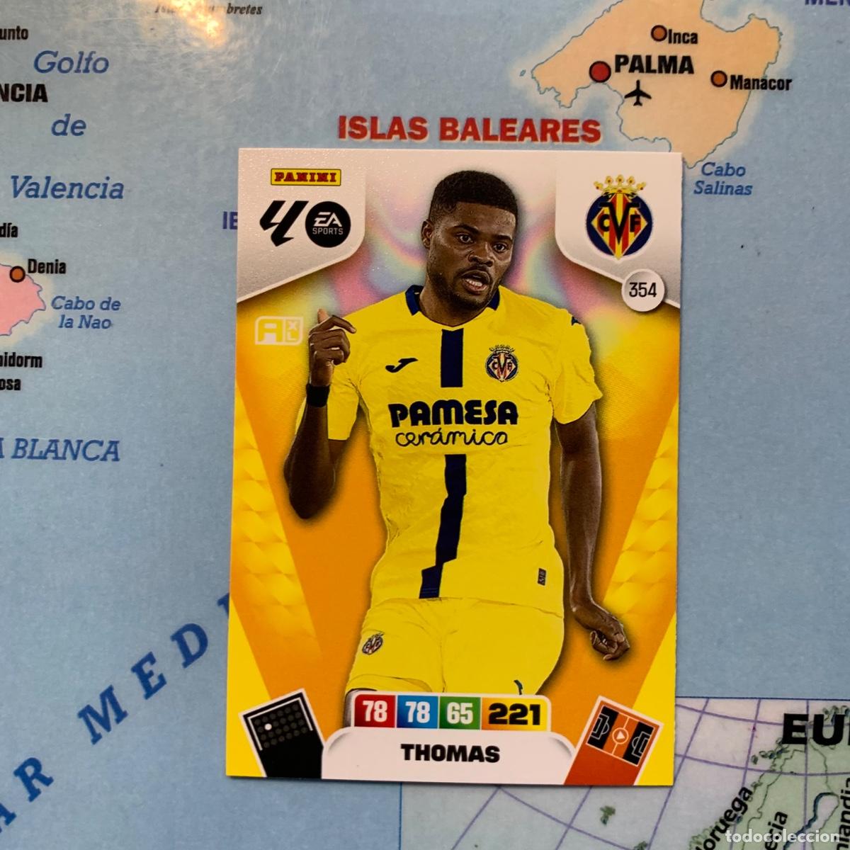 Cromos de f&uacute;tbol: Thomas n&uacute;mero 354 del Villarreal cromo adrenalyn XL 25-26 2025-2026