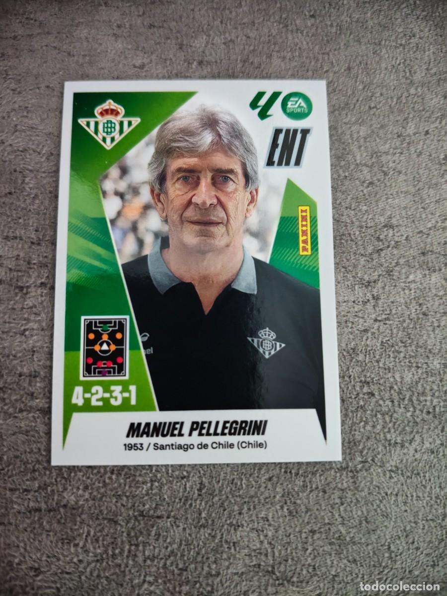 Cromos de f&uacute;tbol: Cromo 2 MANUEL PELLEGRINI REAL BETIS. Colecci&oacute;n LALIGA F&uacute;tbol 2025-2026 PANINI Nuevo
