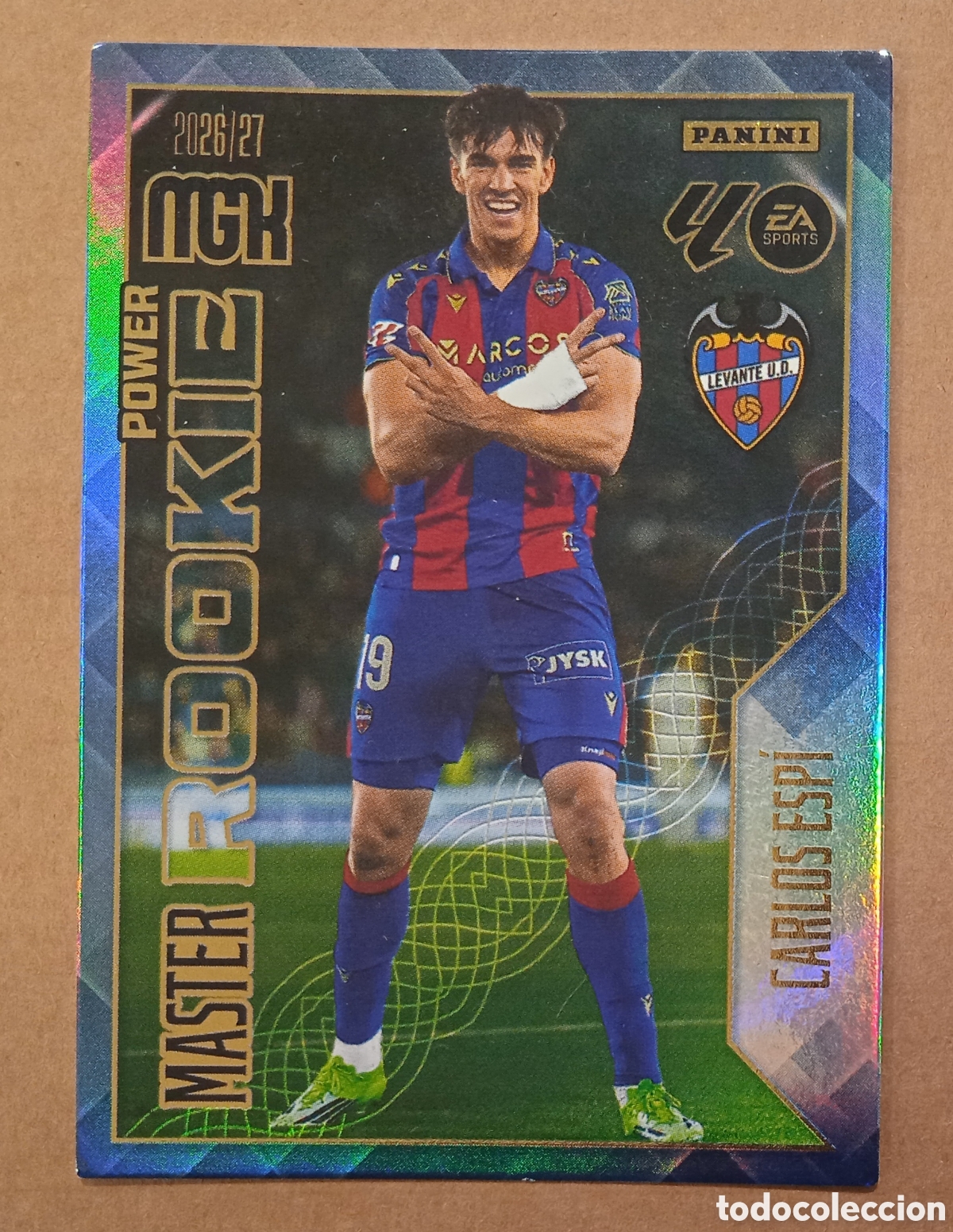 Cromos de f&uacute;tbol: CARLOS ESPI ROOKIE LEVANTE 2026 27 PANINI MEGACRACKS MASTER ROOKIE POWER #408