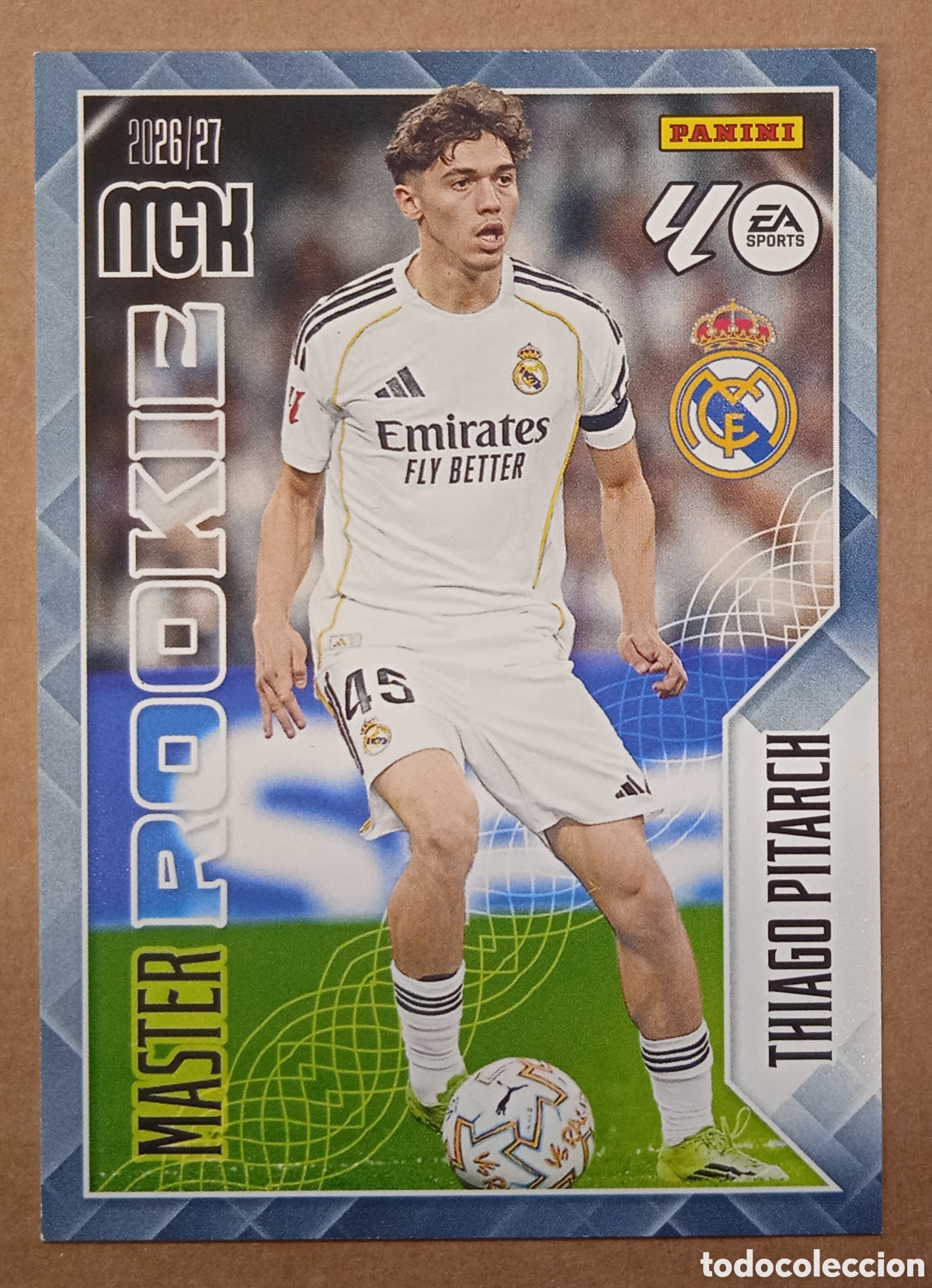 Cromos de f&uacute;tbol: THIAGO PITARCH ROOKIE REAL MADRID 2026 27 PANINI MEGACRACKS MASTER ROOKIE POWER #419