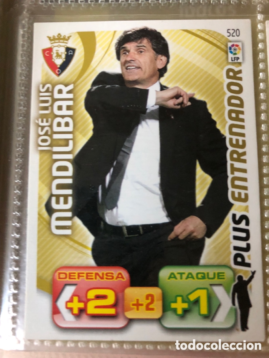 Cromos de f&uacute;tbol: 520 MENDILIBAR OSASUNA PLUS ENTRENADOR PANINI LIGA ADRENALYN TEMPORADA 2011 2012 11 12 N ESTE