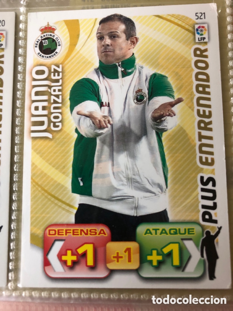 Cromos de f&uacute;tbol: L2 JUANJO GONZALEZ RACING DE SANTANDER 521 PLUS ENTRENADOR PANINI ADRENALYN XL LIGA 2011/2012 11 12