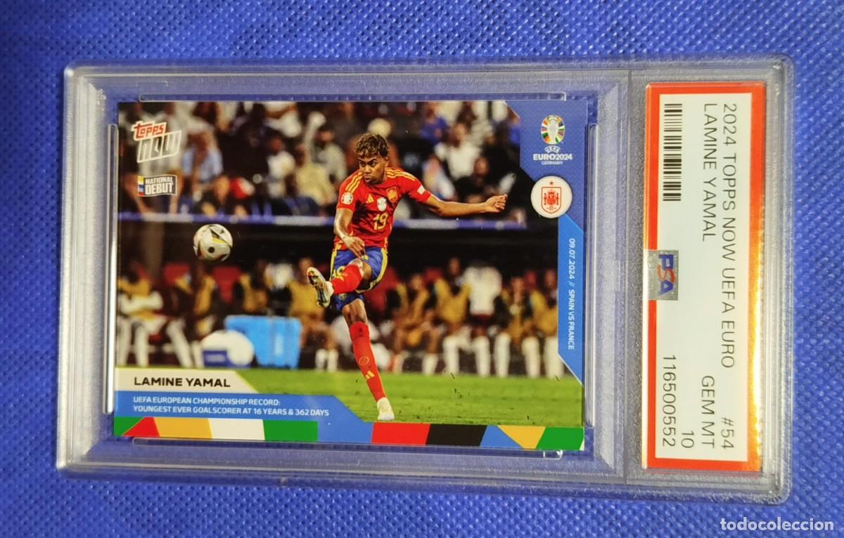 Football Stickers: PSA 10 #54 LAMINE YAMAL 2024 TOPPS NOW EURO SPAIN VS FRANCE YOUNGEST EVER GOAL SCORER 1/34873