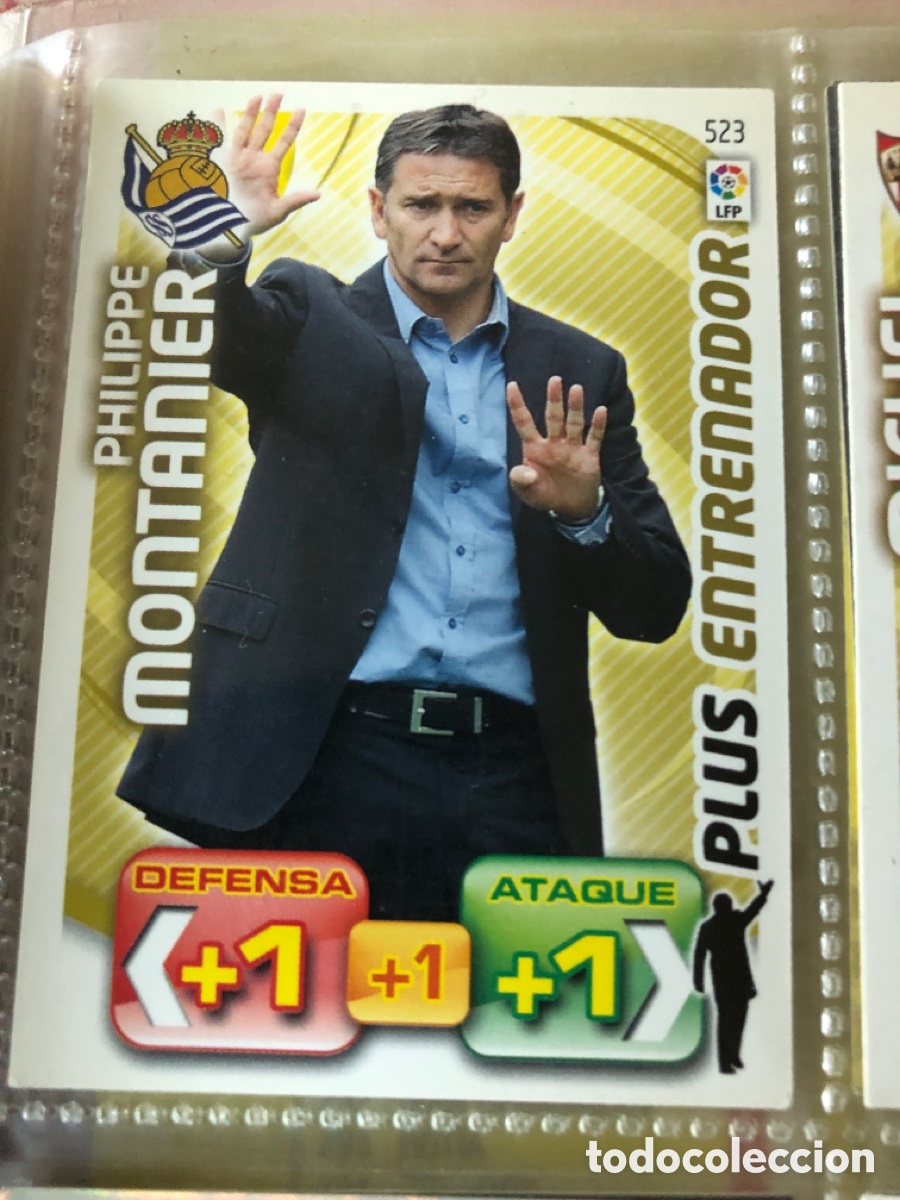 Cromos de f&uacute;tbol: MONTANIER PLUS ENTRENADOR #523 REAL SOCIEDAD - ADRENALYN XL LIGA BBVA 2011 2012 - PANINI 11 12