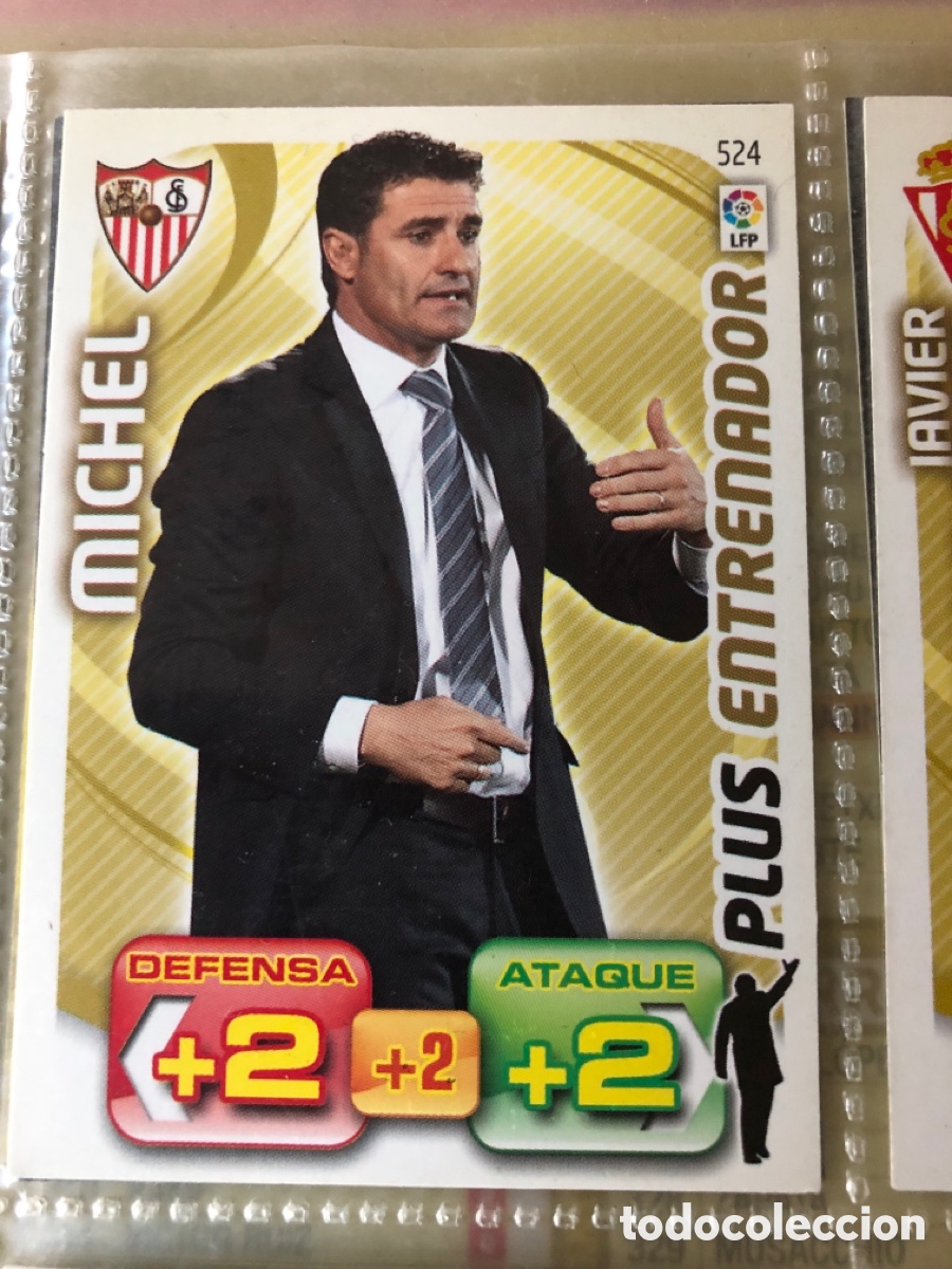 Cromos de f&uacute;tbol: L2 MICHEL SEVILLA F. C. 524 PLUS ENTRENADOR PANINI ADRENALYN XL LIGA 2011/2012 11 12