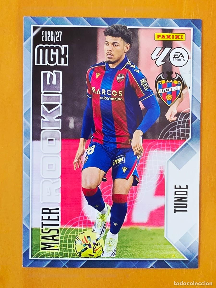 Cromos de f&uacute;tbol: 421 Kareem Tunde, Levante UD, Master Rookie, Panini Megacracks MGK 2026 2027 26 27