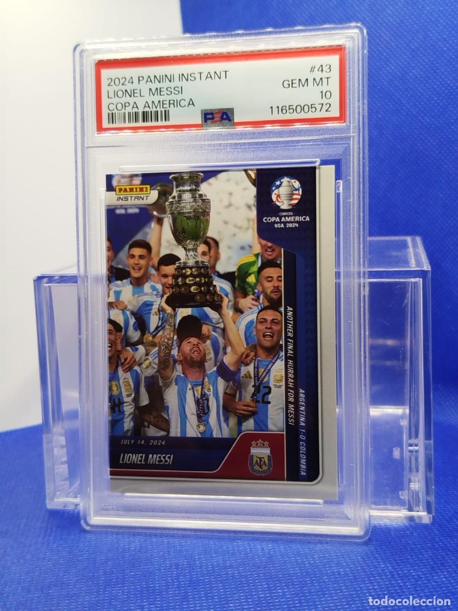 Football Stickers: PSA 10 #43 LIONEL MESSI 2024 PANINI INSTANT COPA AMERICA &ldquo;14/07/24 ARGENTINA 1 - 0 COLOMBIA 1/12674
