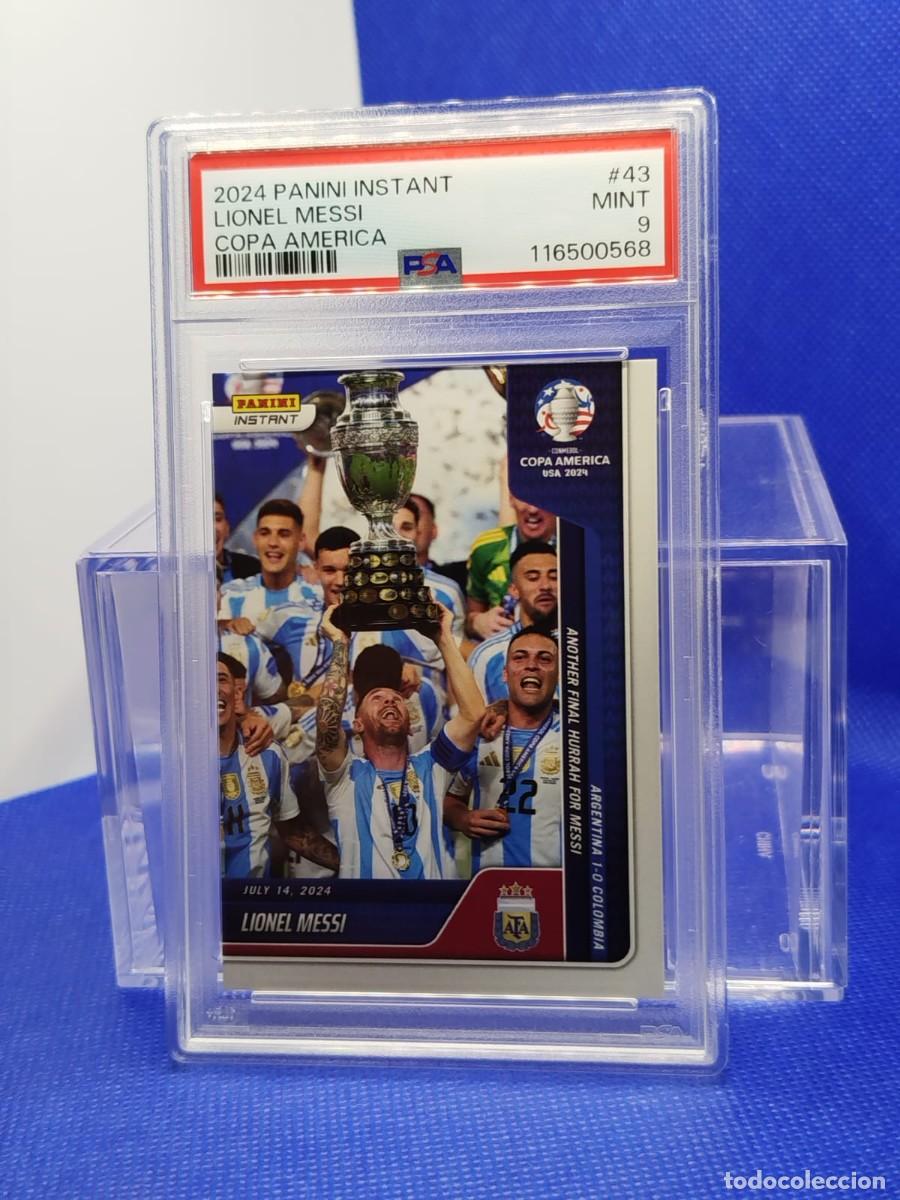 Football Stickers: PSA 9 #43 LIONEL MESSI 2024 PANINI INSTANT COPA AMERICA &ldquo;14/07/24 ARGENTINA 1 - 0 COLOMBIA 1/12674