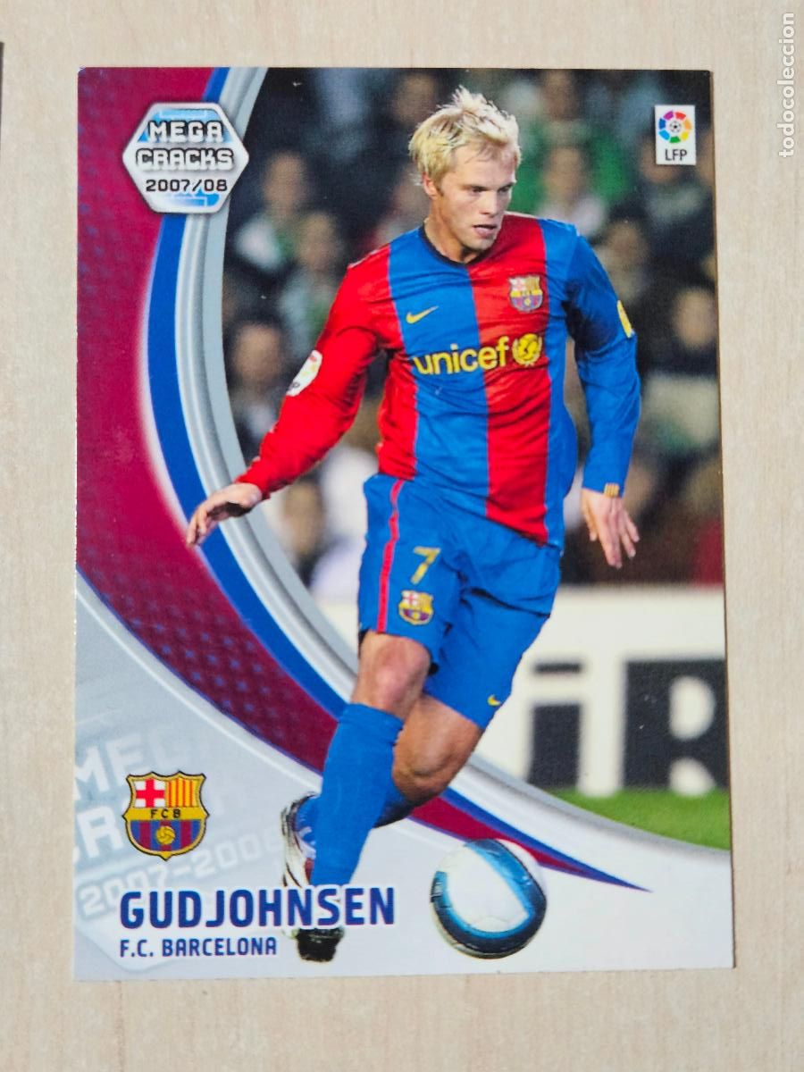 Figurine di Calcio: CROMO N&ordm; 72 GUDJOHNSEN - MEGACRACKS 2007 08 - BARCELONA