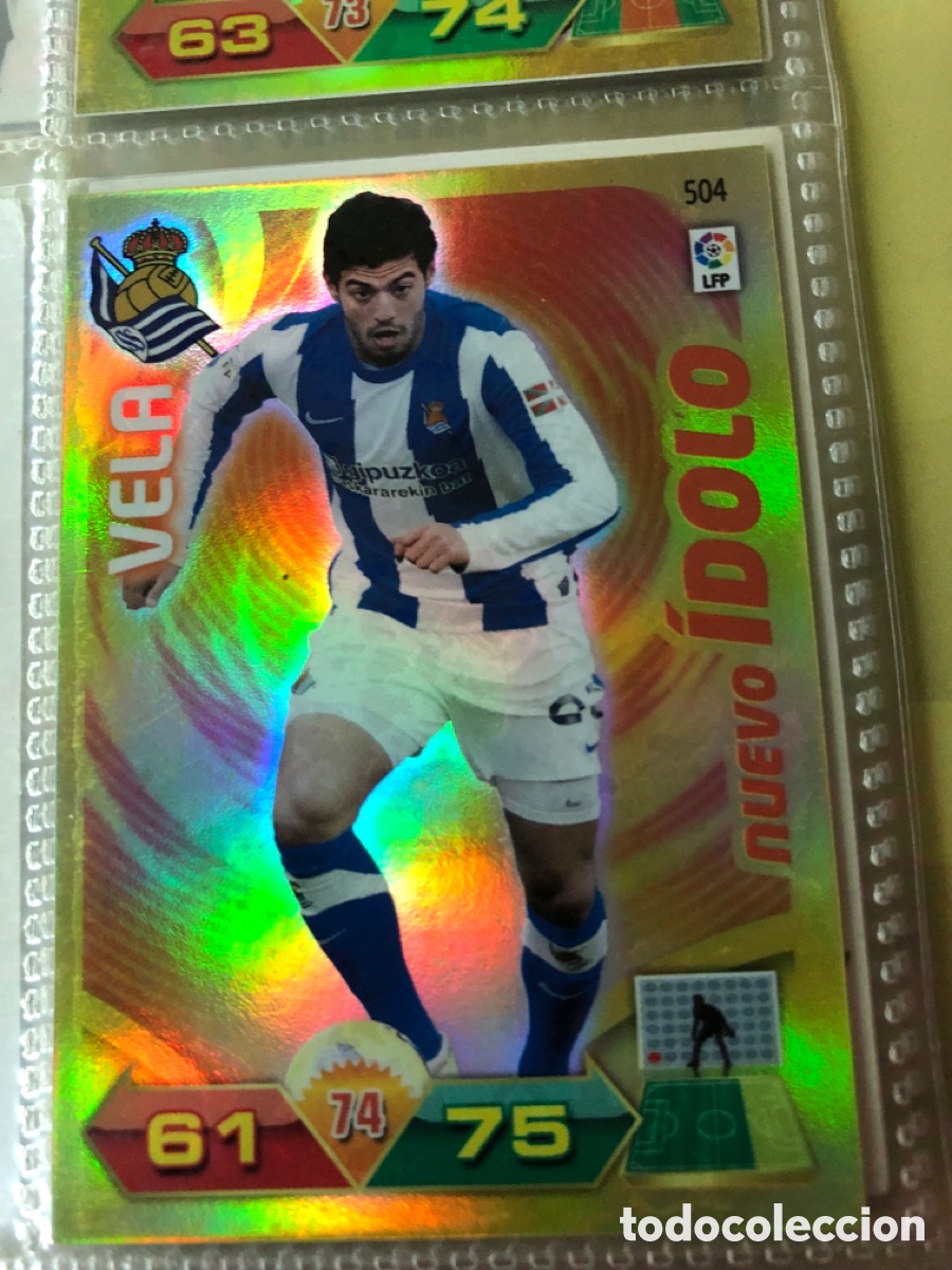 Cromos de f&uacute;tbol: L2 VELA REAL SOCIEDAD 504 NUEVO IDOLO PANINI ADRENALYN XL LIGA 2011/2012 11 12