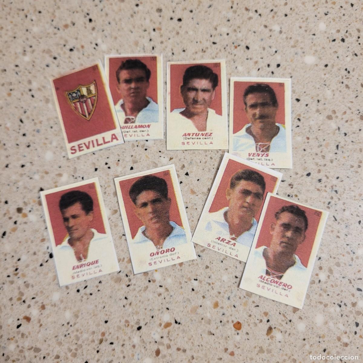 Figurine di Calcio: SEVILLA LOTE DE 8 CROMOS BRUGUERA 50-51 FACSIMIL