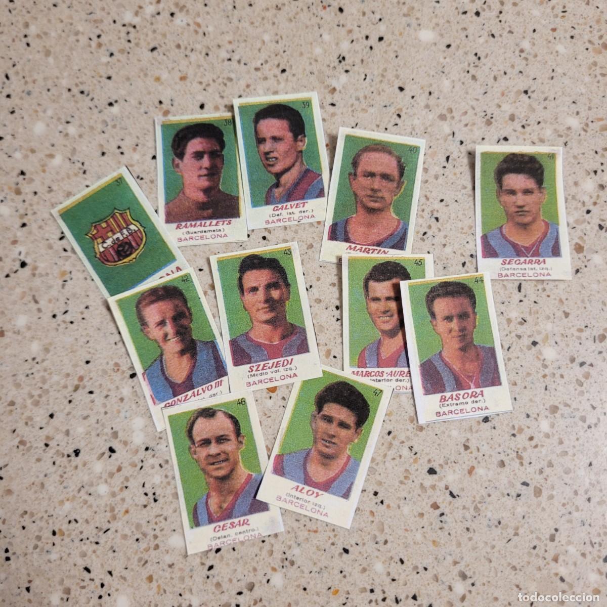 Cromos de f&uacute;tbol: BARCELONA LOTE DE 10 CROMOS BRUGUERA 50-51 FACSIMIL