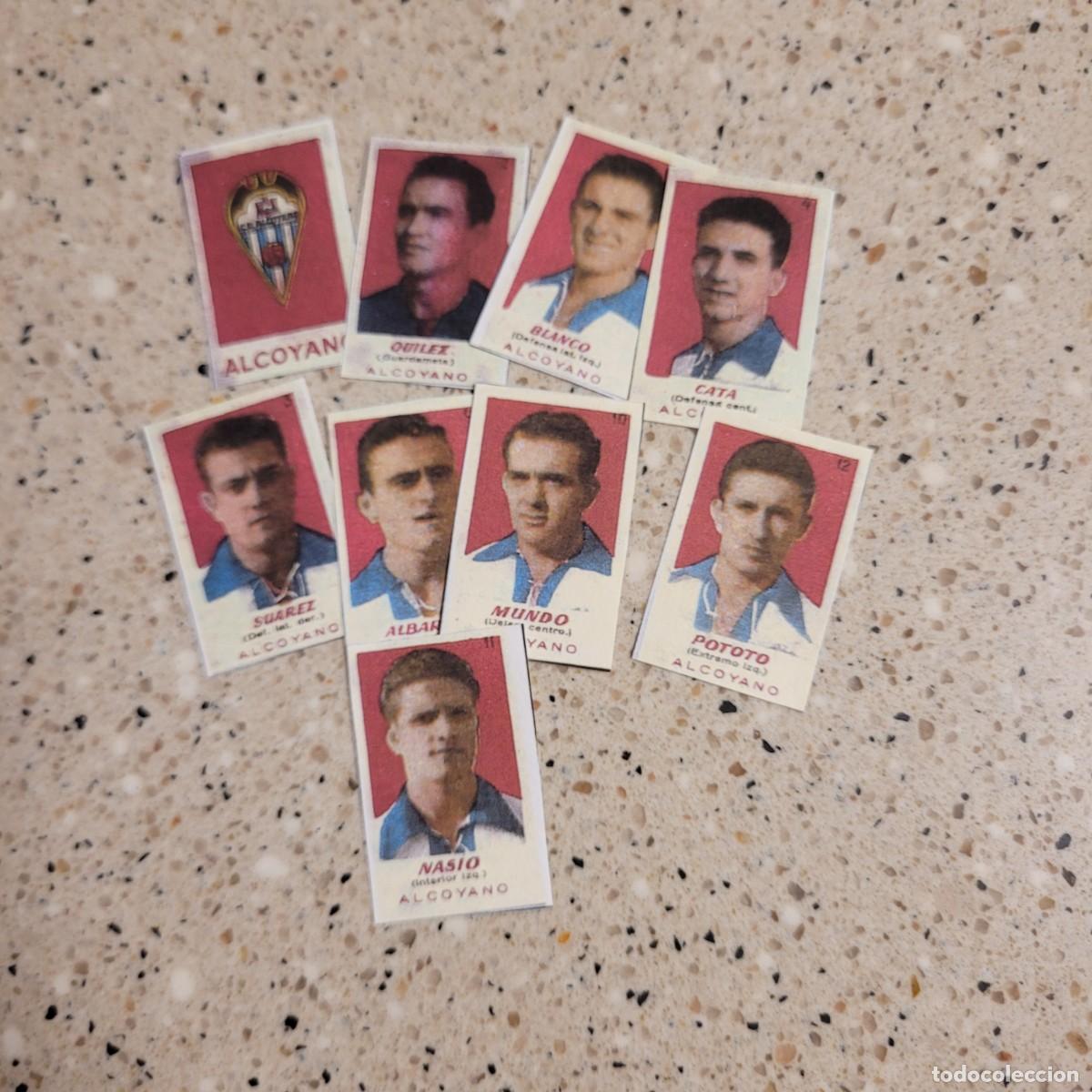 Cromos de f&uacute;tbol: ALCOYANO LOTE DE 9 CROMOS BRUGUERA 50-51 FACSIMIL