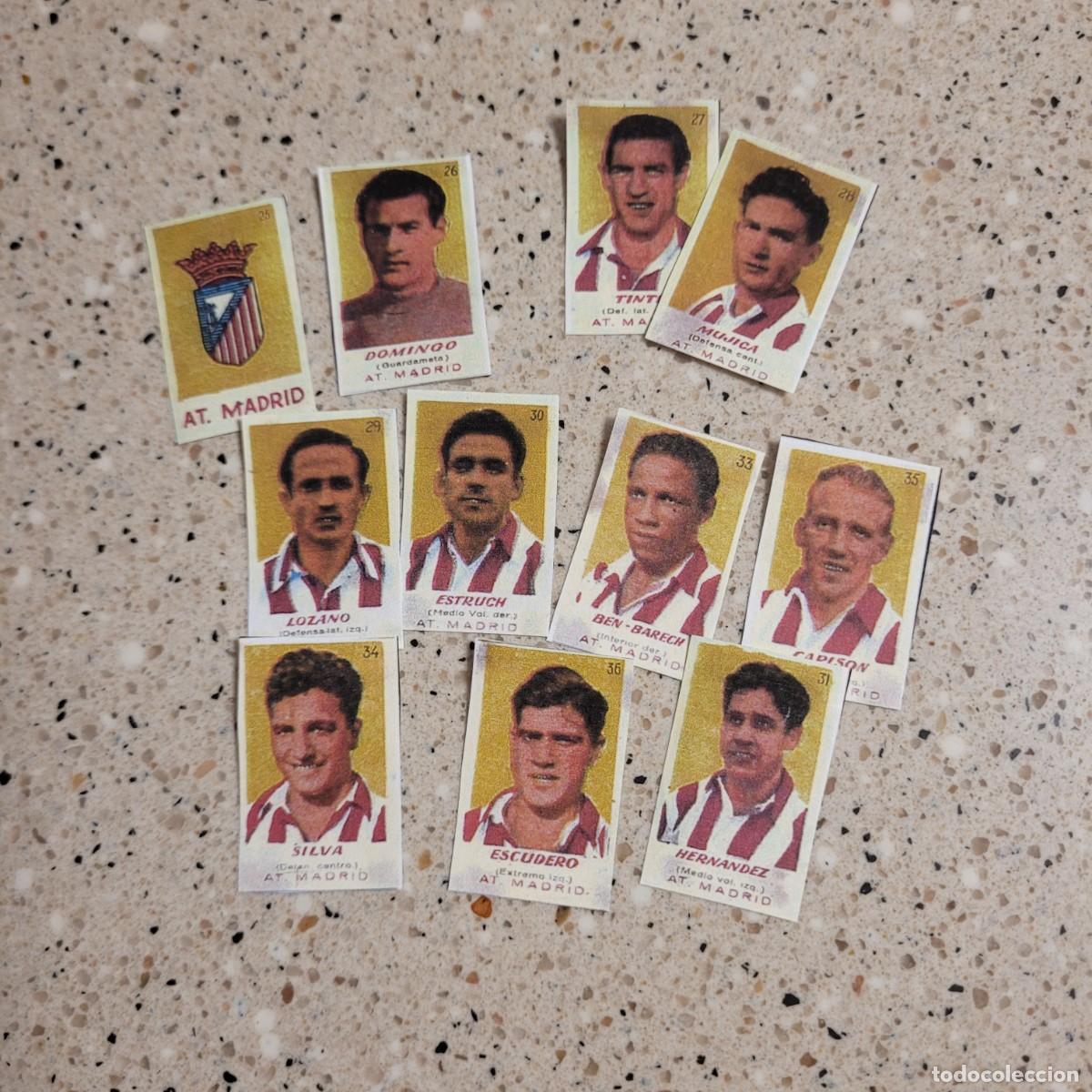Cromos de f&uacute;tbol: ATLETICO MADRID LOTE DE 11 CROMOS BRUGUERA 50-51 FACSIMIL