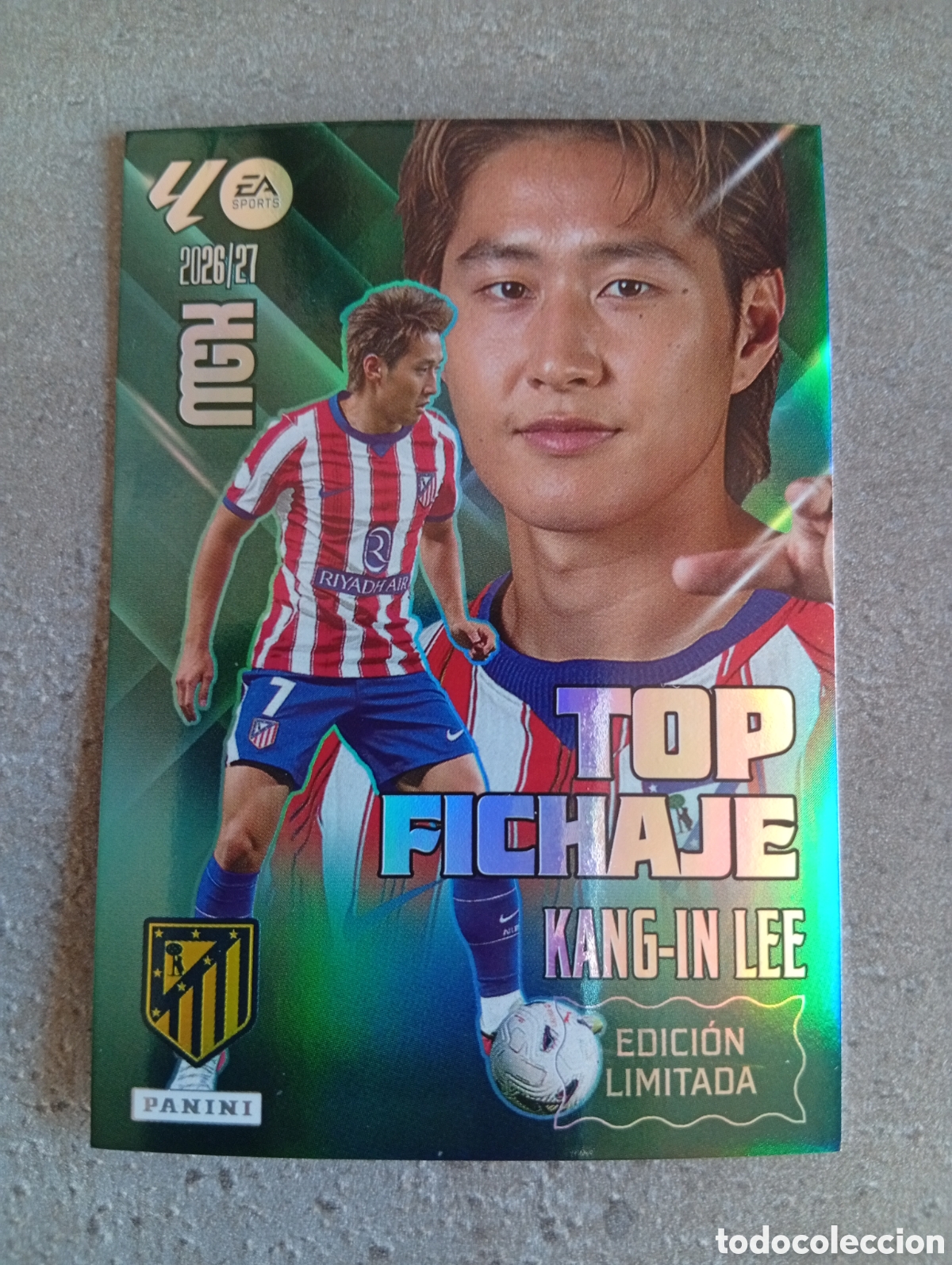 Cromos de f&uacute;tbol: EDICI&Oacute;N LIMITADA KANG-IN LEE ATL&Eacute;TICO MADRID MGK 2026/27 MEGACRACKS 2026 2027