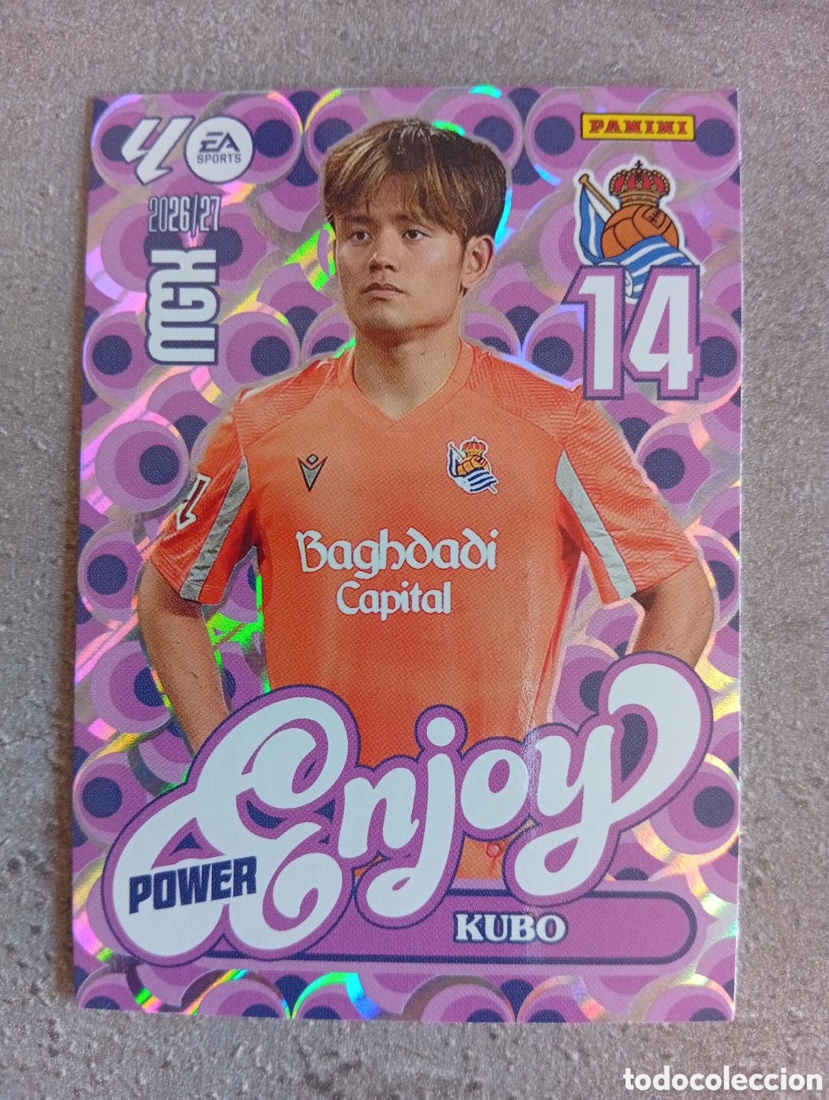 Cromos de f&uacute;tbol: 384P KUBO ENJOY POWER REAL SOCIEDAD MGK 2026/27 MEGACRACKS 2026 2027