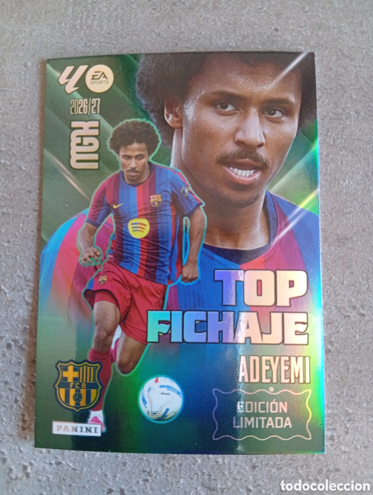 Cromos de f&uacute;tbol: EDICI&Oacute;N LIMITADA ADEYEMI FC BARCELONA MGK 2026/27 MEGACRACKS 2026 2027
