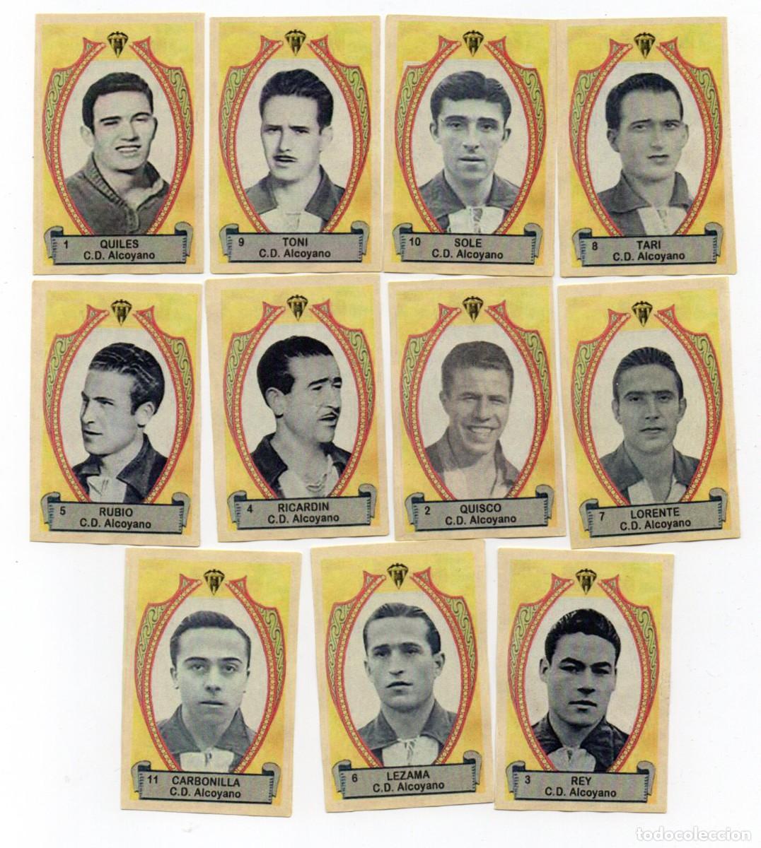 Cromos de f&uacute;tbol: ALCOYANO 1942, DE AZAFRAN LA FLOR
