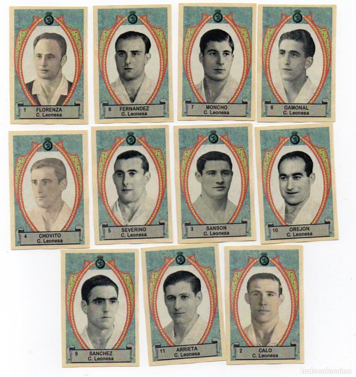Cromos de f&uacute;tbol: CULTURAL LEONESA 1942 DE AZAFRAN LA FLOR